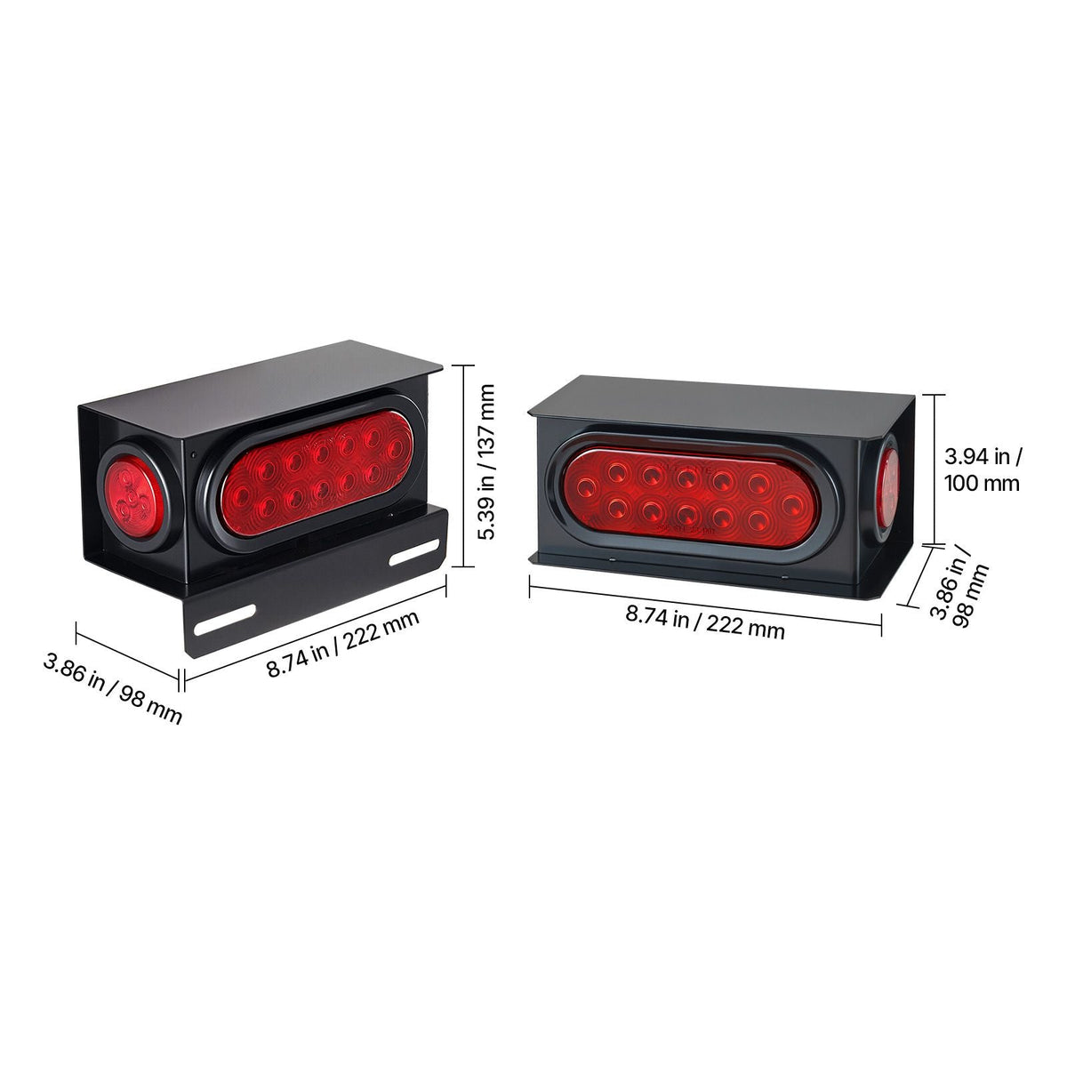 Trailer Lights, 10-30V LED Trailer Tail Lights Kit with Stop Brake Turn Tail Clearance (Side) Lamp, Left and Right Waterproof Tow Lighting Kit for Boat Truck Camper RV Snowmobile Bus Caravan