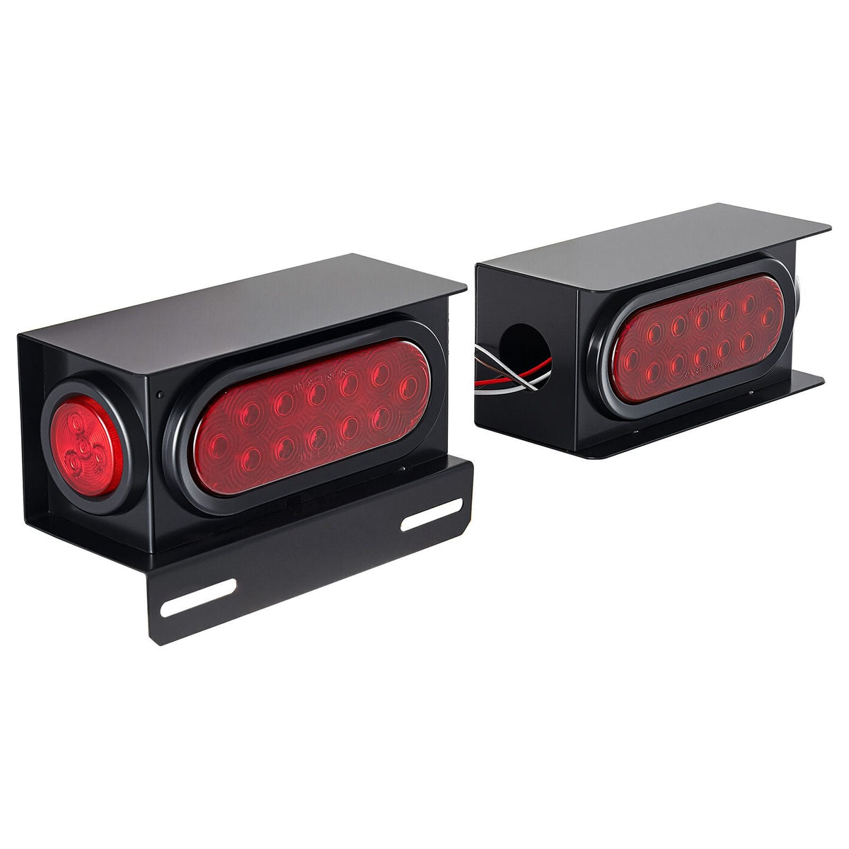 Trailer Lights, 10-30V LED Trailer Tail Lights Kit with Stop Brake Turn Tail Clearance (Side) Lamp, Left and Right Waterproof Tow Lighting Kit for Boat Truck Camper RV Snowmobile Bus Caravan