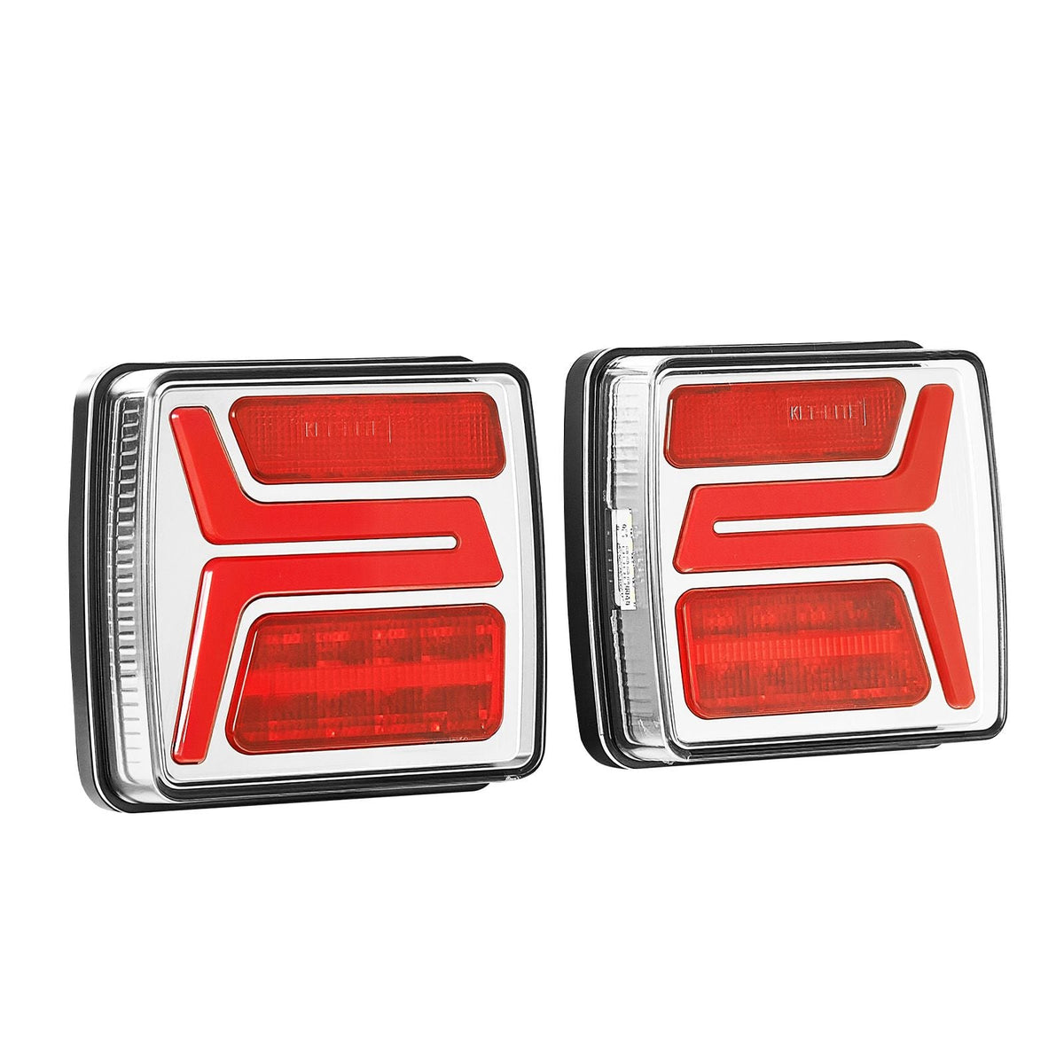 Trailer Lights, 2PCS 12V Square LED Magnetic Wireless Trailer Tail Lights Kit with Stop Brake Turn Tail License Plate Lamp, Waterproof Tow Lighting Kit for Boat Truck Camper RV Tractor Caravan