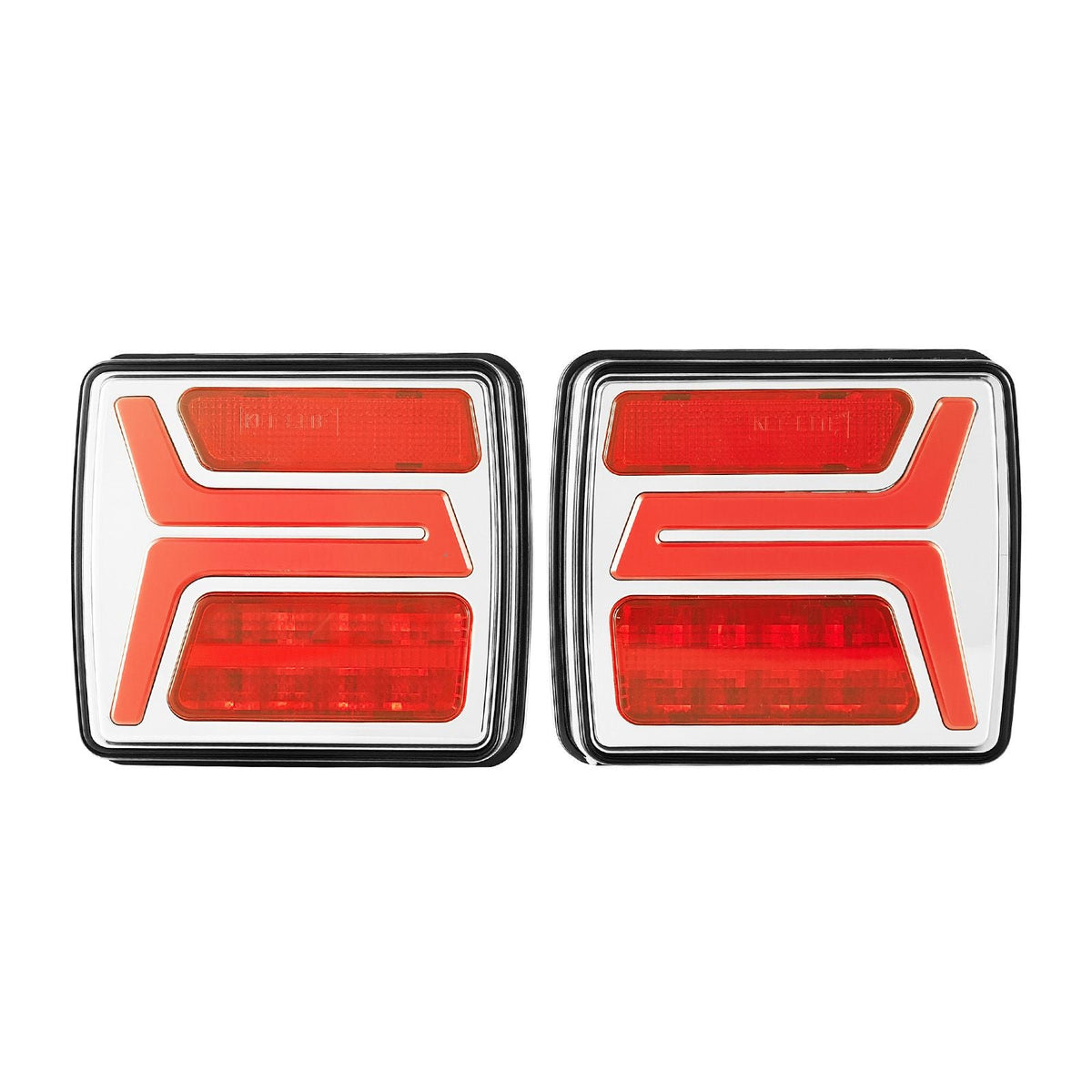 Trailer Lights, 2PCS 12V Square LED Magnetic Wireless Trailer Tail Lights Kit with Stop Brake Turn Tail License Plate Lamp, Waterproof Tow Lighting Kit for Boat Truck Camper RV Tractor Caravan