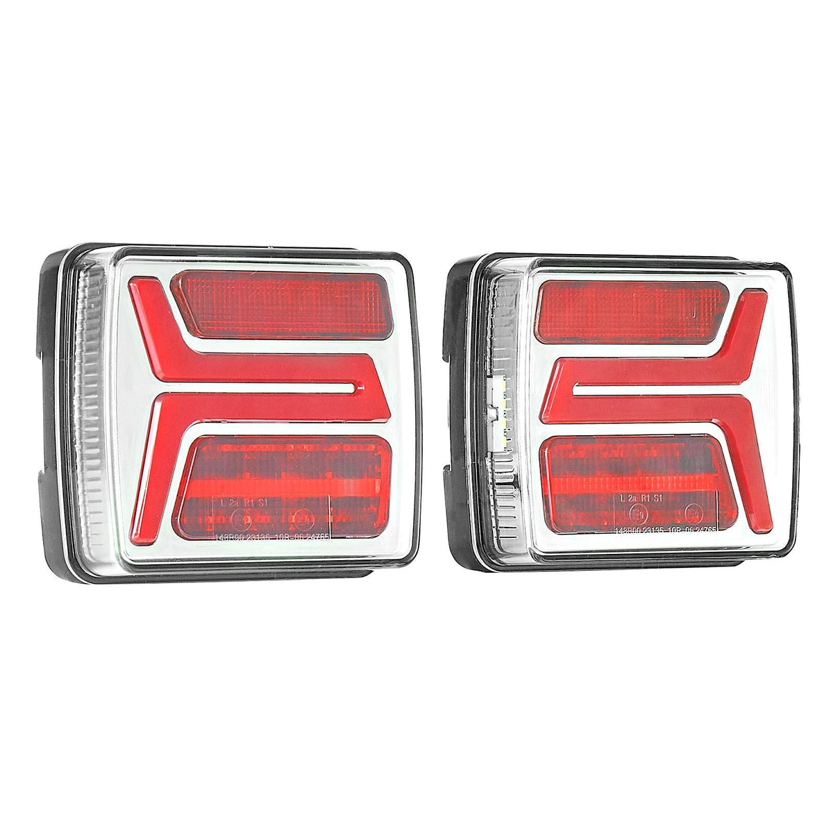 Trailer Lights, 2PCS 12V Square Magnetic LED Trailer Tail Lights Kit with Stop Brake Turn Tail License Lamp, Waterproof Tow Lighting Kit with Wiring Harness for Boat Truck Camper RV Snowmobile
