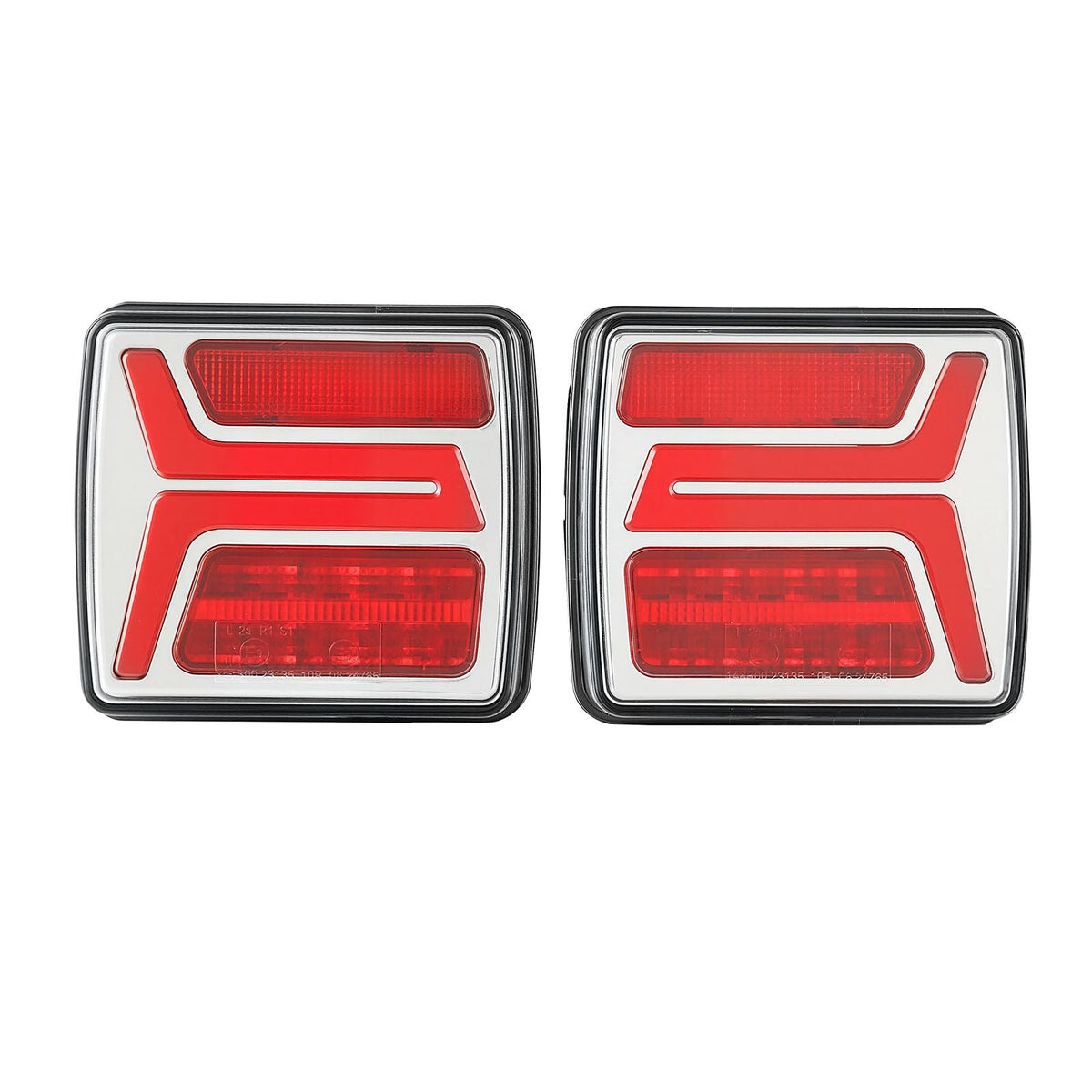 Trailer Lights, 2PCS 12V Square Magnetic LED Trailer Tail Lights Kit with Stop Brake Turn Tail License Lamp, Waterproof Tow Lighting Kit with Wiring Harness for Boat Truck Camper RV Snowmobile