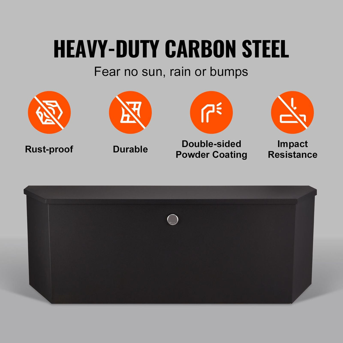 Trailer Tongue Box, Carbon Steel Tongue Box Tool Chest, Heavy Duty Trailer Box Storage with Lock and Keys, Utility Trailer Tongue Tool Box for Pickup Truck Bed, RV Trailer, 36"x12"x12"