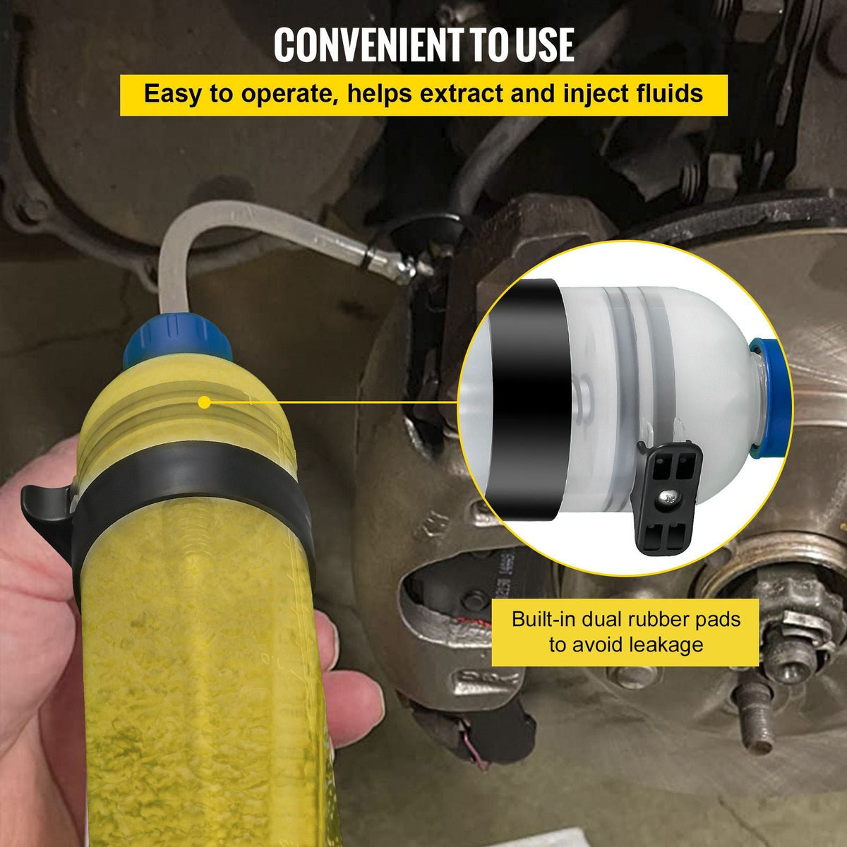 Transmission Fluid Pump Manual ATF Refill System Dispenser, Oil and Liquid Extractors 1.5 Liter Large Capacity, Automatic Transmission Fluid Pump Tool Set with ATF Filler Adapters