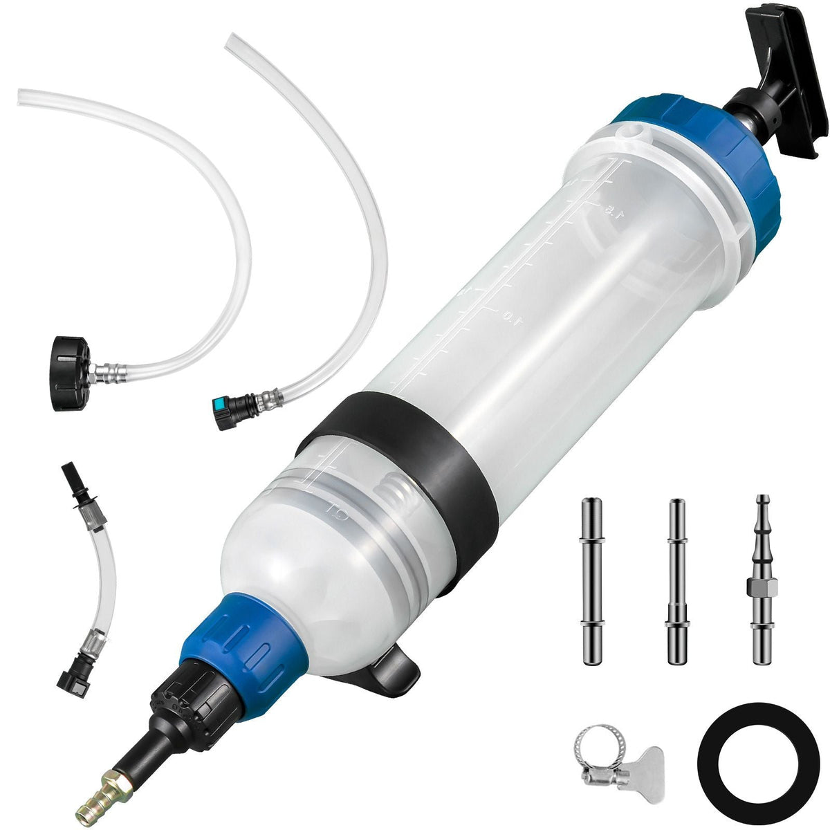 Transmission Fluid Pump Manual ATF Refill System Dispenser, Oil and Liquid Extractors 1.5 Liter Large Capacity, Automatic Transmission Fluid Pump Tool Set with ATF Filler Adapters
