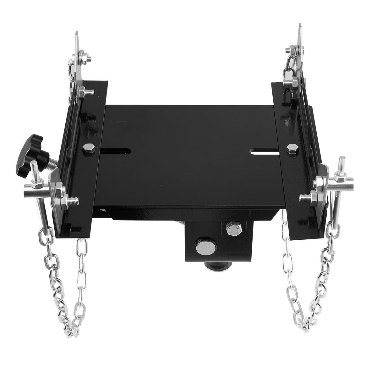 Transmission Jack Adapter, 1100 lbs / 0.5 Ton Load Capacity Automotive Transmission Lift Adapter, Heavy-Duty Steel, for Floor Jack with 1-1/5 in Detachable Saddle Shaft, for Garage, Repair Shop