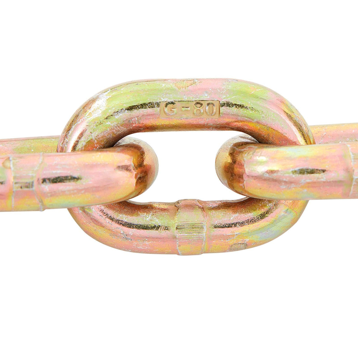 Transport Binder Chain, 4900lbs Working Load Limit, 5/16''x20' G80 Tow Chain Tie Down with Grab Hooks, DOT Certified, Galvanized Coating Manganese Steel for Dock Factory Construction Site, 2Pack