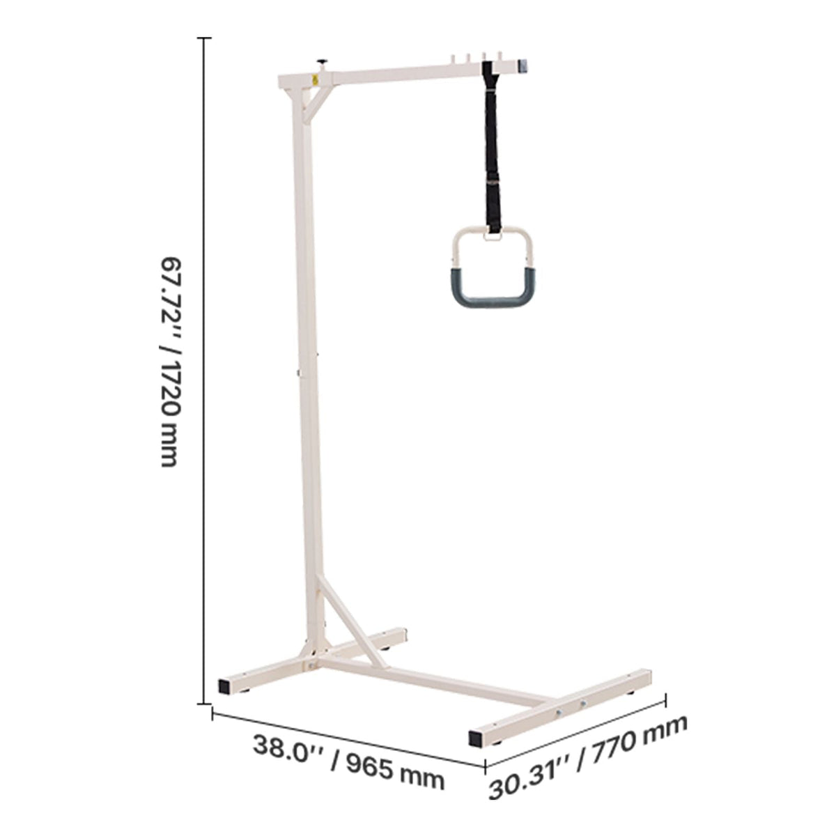 Trapeze Bar for Bed Mobility, Heavy-Duty Steel Free Standing Trapeze Bar 250 LBS Weight Capacity, Hospital Bed Pull Up Assist for Elderly & Disabled, Ideal for Hospitals, Nursing Home, Home Care
