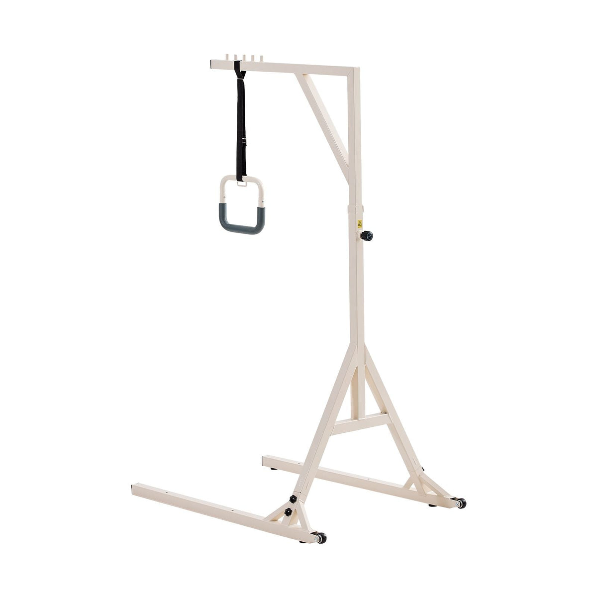Trapeze Bar for Bed Mobility, Height-Adjustable Bed Trapeze with 2 Casters, 350LBS Weight Capacity Heavy Duty Pull Up Trapeze Bar with Floor Stand for Elderly, Disabled, Bedridden Patients