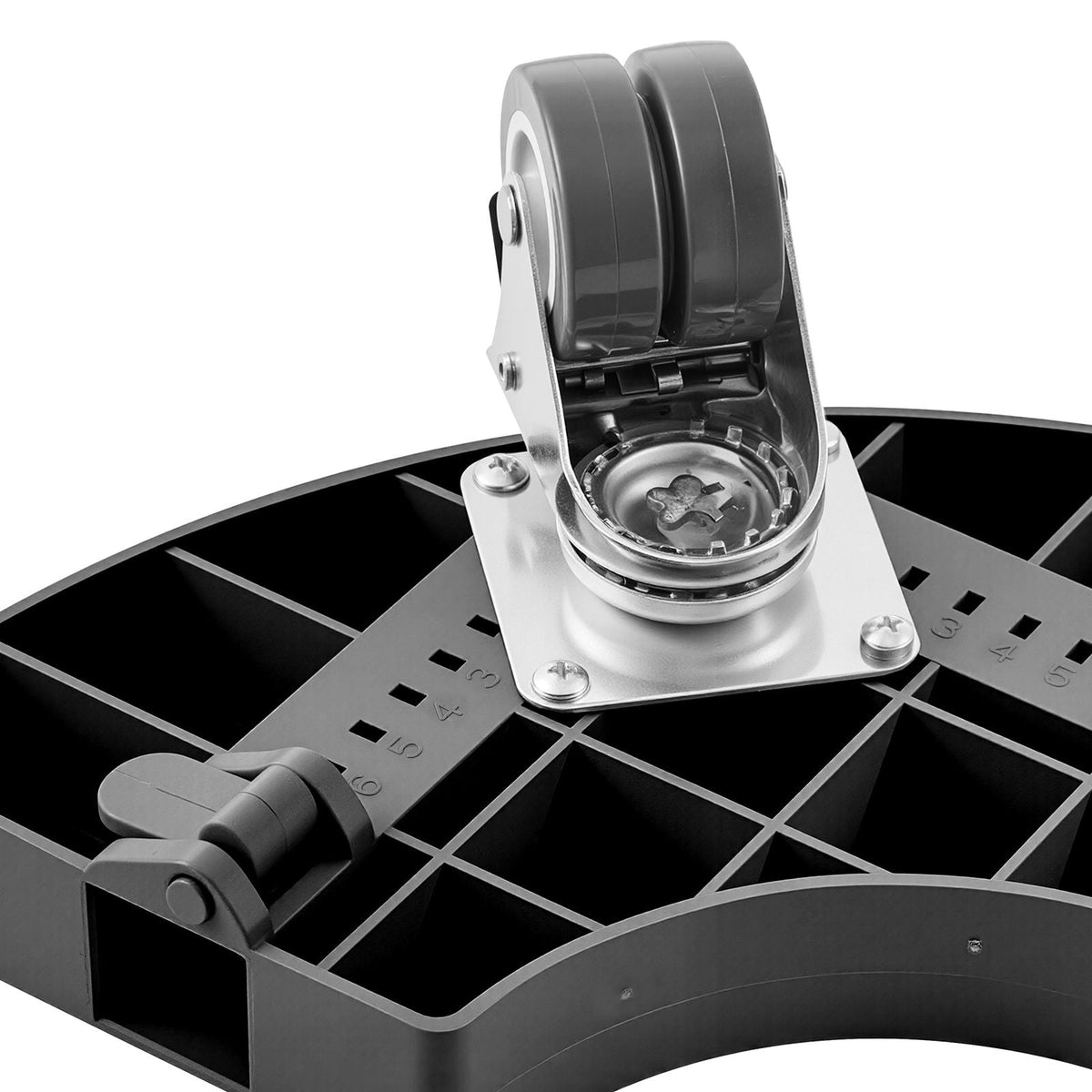 Trash Can Dolly with 4 Lockable Wheels, 440lbs Weight Capacity, 2 Packs Round Trash Can Roller Base, 15-22.8 in Adjustable, Heavy Duty Plant Caddy, Multi-Functional Rolling Dolly Cart, Black