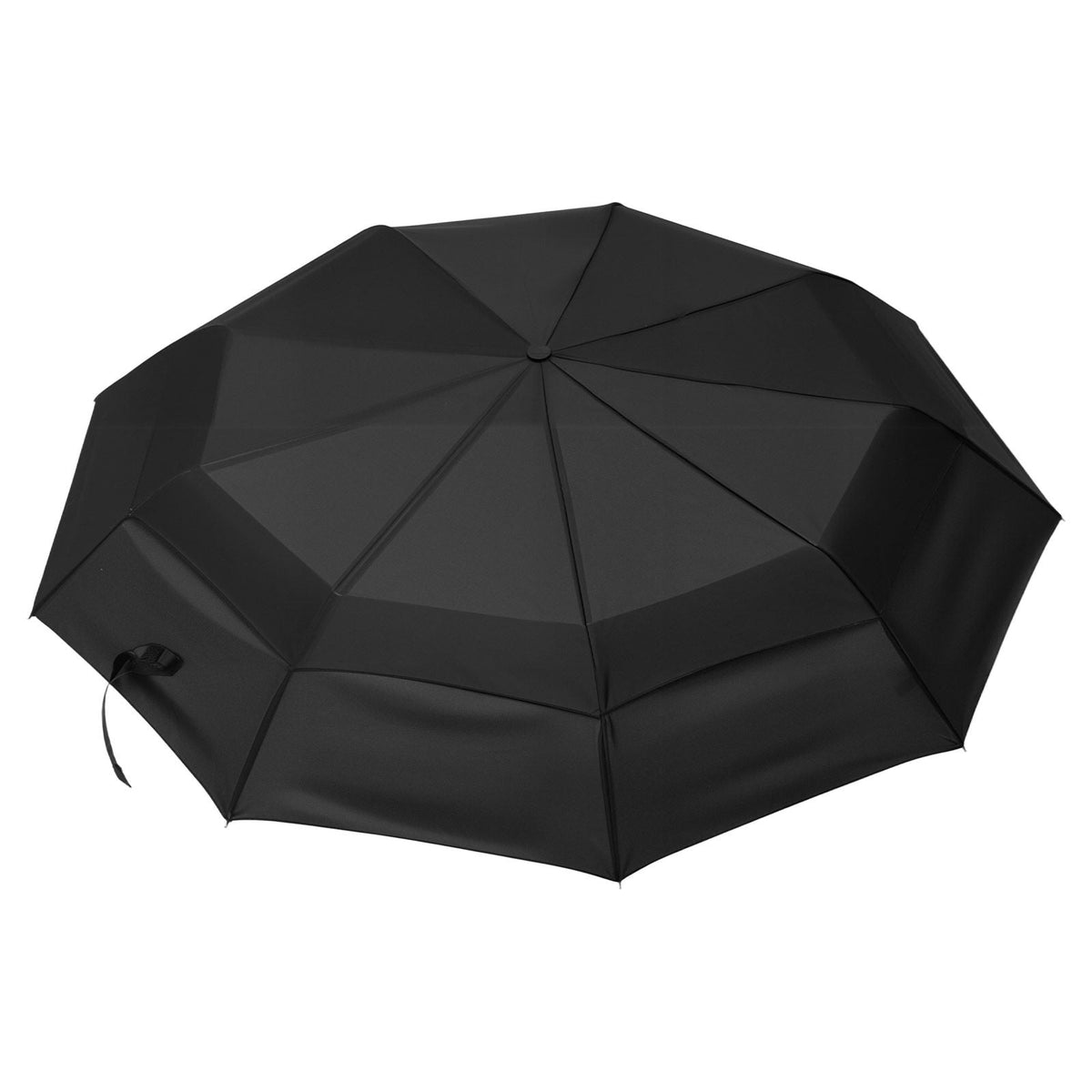 Travel Umbrella, 42 in Portable Compact Umbrellas, Automatic Open-Close Umbrella, Lightweight & Durable with Flexible Fiberglass Ribs, Windproof, Rainproof, and Sun-Blocking Canopy (Black)