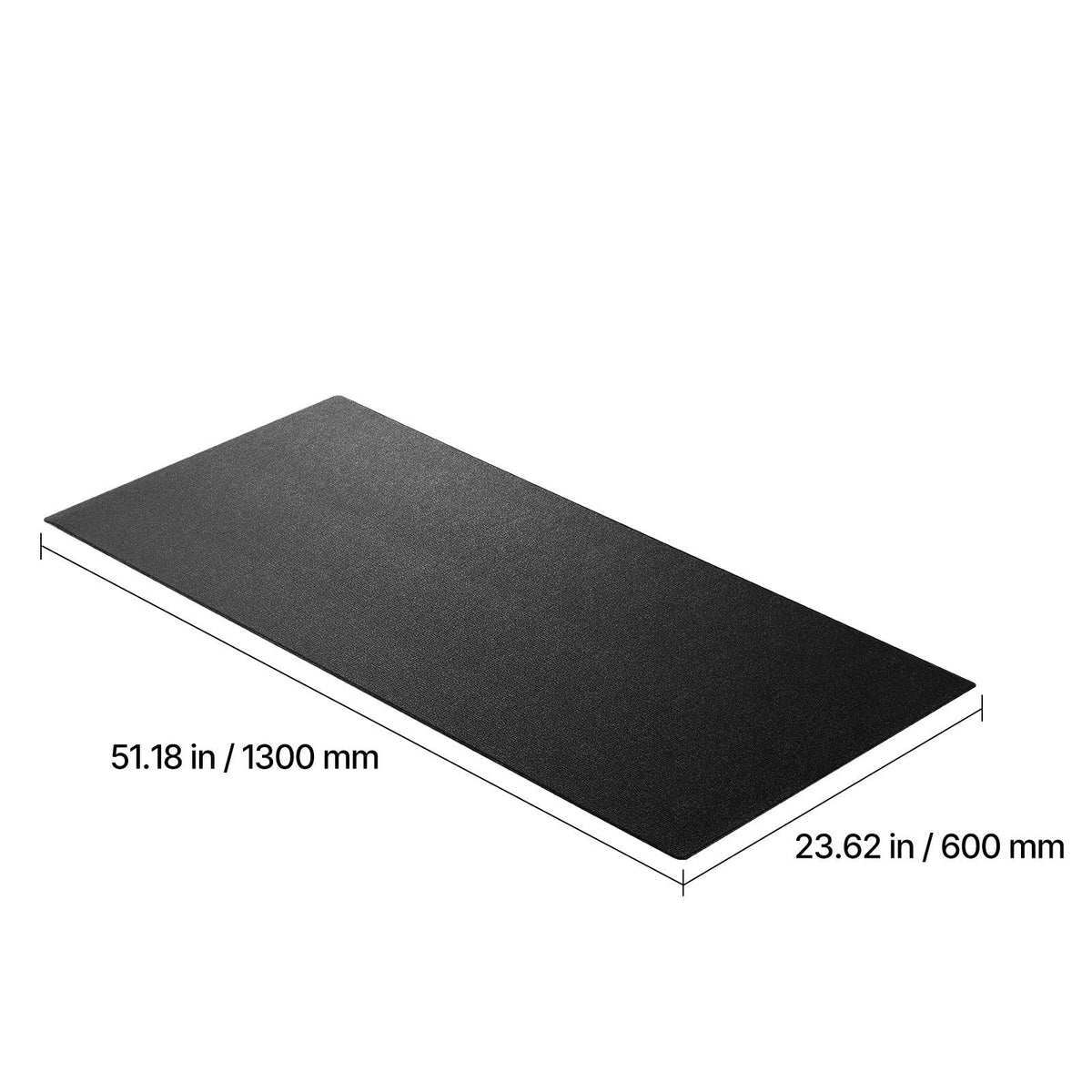 Treadmill Mat for Carpet Floor, 23.62" x 51.18" x 0.16" Exercise Equipment Mat for Elliptical and Walking Pad, High Density PVC Floor Protector, Waterproof and Non-slip for Home Gym