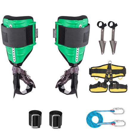 Tree Climbing Spikes Set, Height-Adjustable Tree Climbing Gear with Straps & Spike Protectors, 350 lbs Load Capacity, Heavy Duty Steel Climb Spurs Arborist Equipment for Fruit Picking Hunting