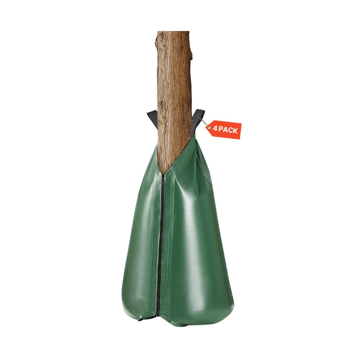 Tree Watering Bag, 4 Packs 20 Gallons Watering Bags for New Trees, 5-9 Hours Slow Release Refillable Tree Drip Irrigation Bags with Zipper, Durable Tree Watering System for Deep Root Targeting