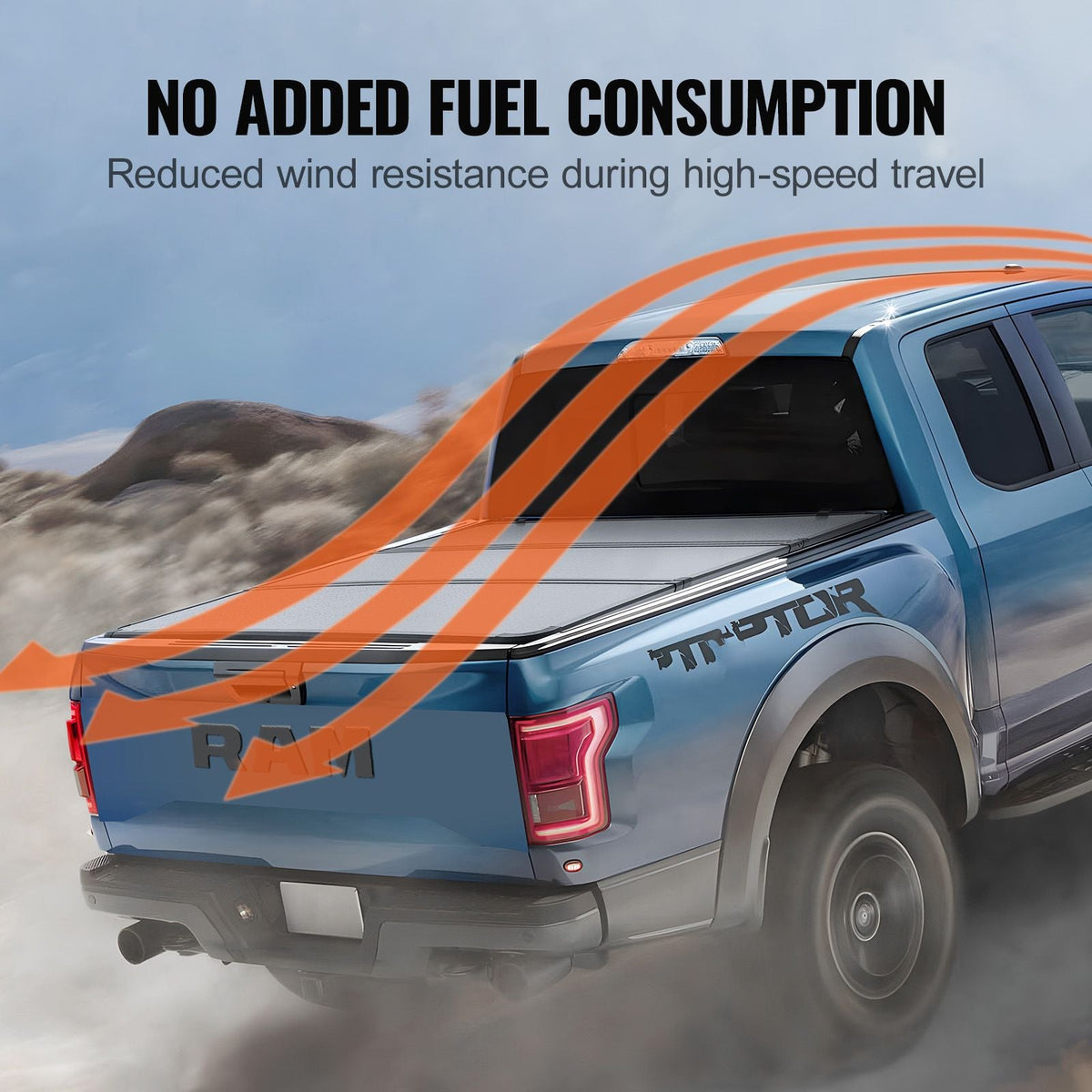 Tri-Fold Truck Bed Tonneau Cover, Compatible with 2015-2024 Ford F-150, 6.5' (79") Bed, Only Fit 6.5' x 5.4' (79" x 65.2") Inside Bed, 400 lbs Load Capacity, LED Light, Quick Folding, Black