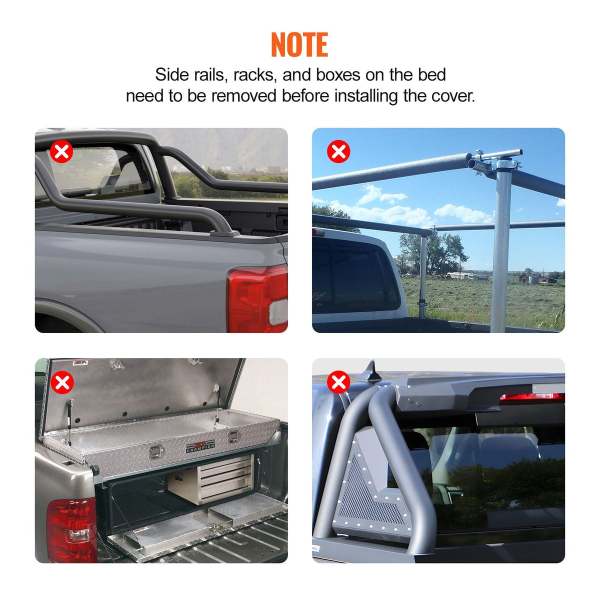 Tri-Fold Truck Bed Tonneau Cover, Compatible with 2015-2024 Ford F-150, Lightning, Styleside 5.5' (65.4") Bed, Fit 5.6' x 5.4'/5.5' x 5.4' (67.1" x 65.2"/65.4" x 65.2") Inside Bed, 400lbs, Black