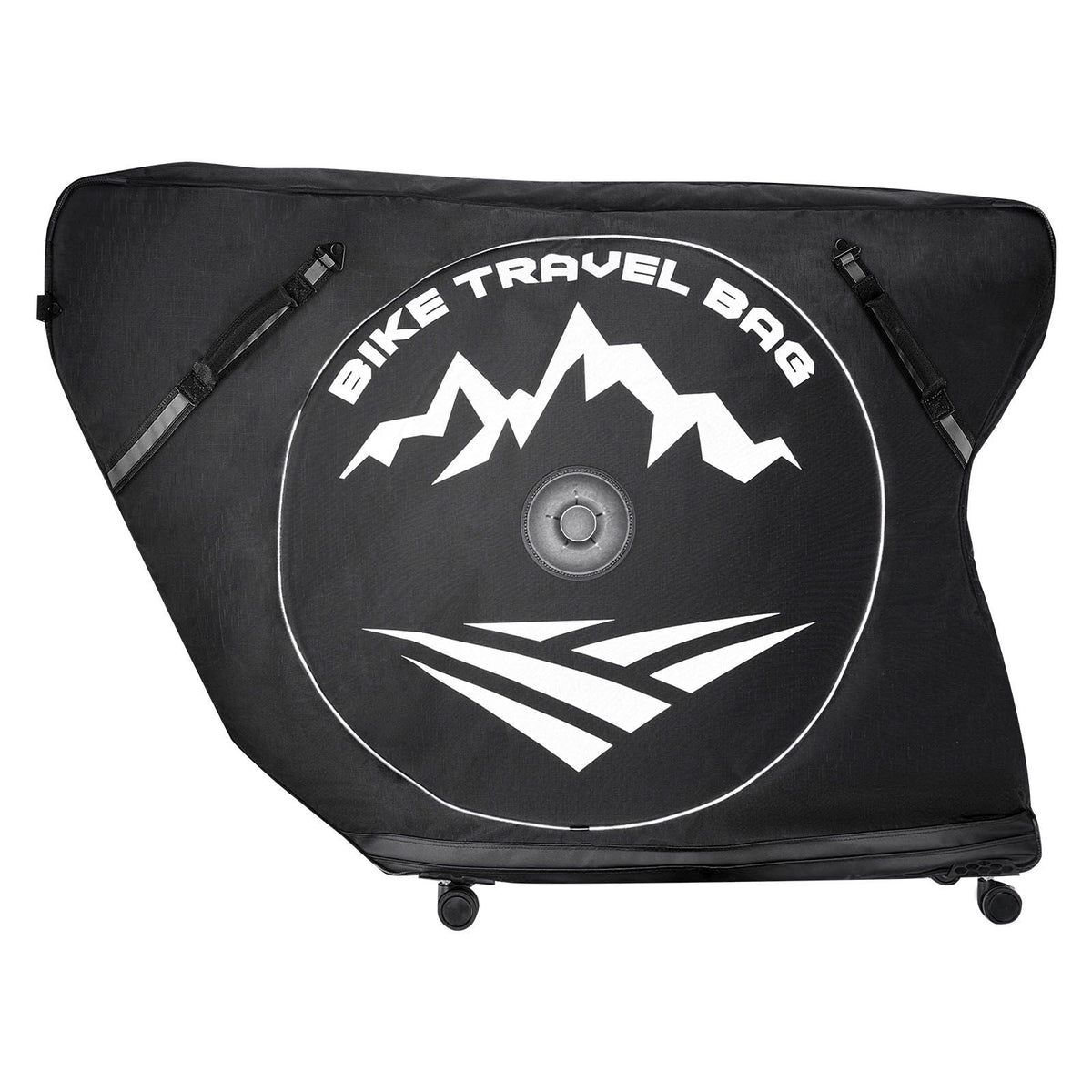 Triathlon Bike Travel Bag, Transport Bicycle Storage Carry Bag with TSA Lock & Dual Zipper, Triathlon Bicycle Case Max. Wheelbase 42 in for Travel, Outdoor Use, Train Airplane Subway Transport