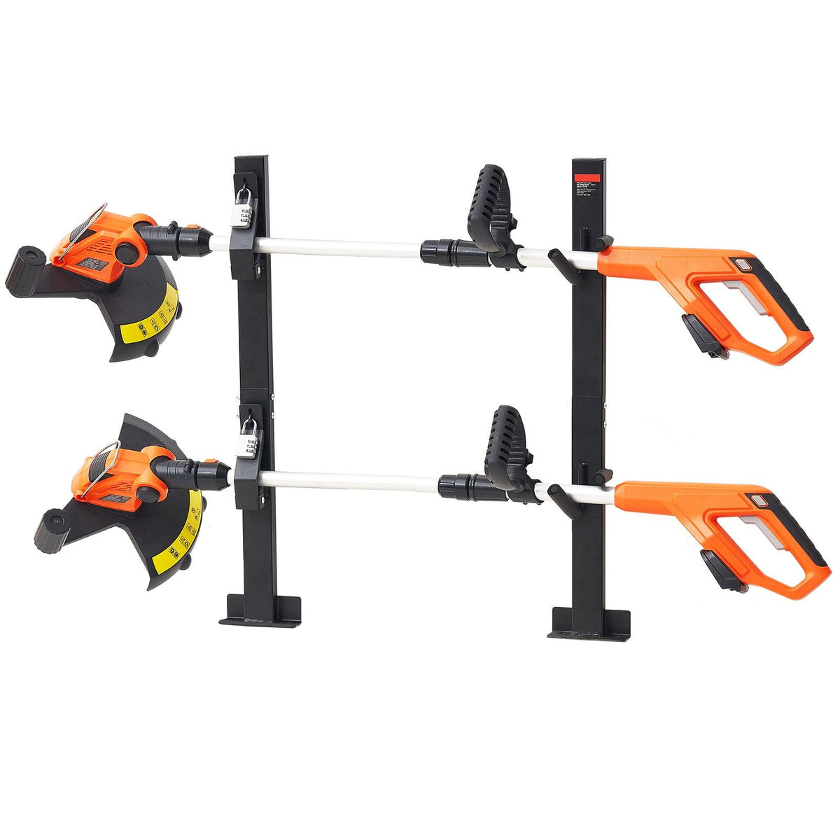 Trimmer Rack, 2 Place Weeder Trimmer Rack, Trim Holder Trailer Rack Carrier with Zinc Alloy Password Lock, Mount On Landscape Truck Trailer Enclosed Trimmer Rack Weed Eater Racks, Pair