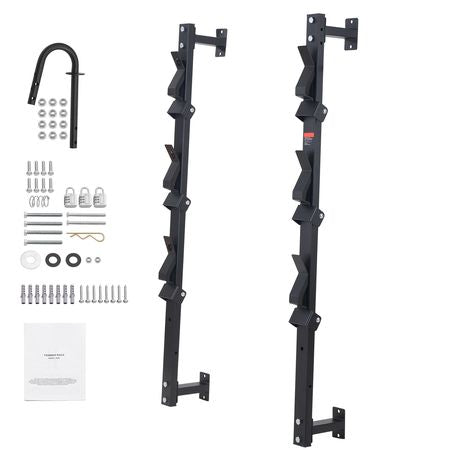 Trimmer Rack, 3 Place Weeder Trimmer Rack, Trim Holder Trailer Rack with Zinc Alloy Password Lock, Wall-mounted or Mount on Enclosed Trailer Landscape Weed Eater, Pair
