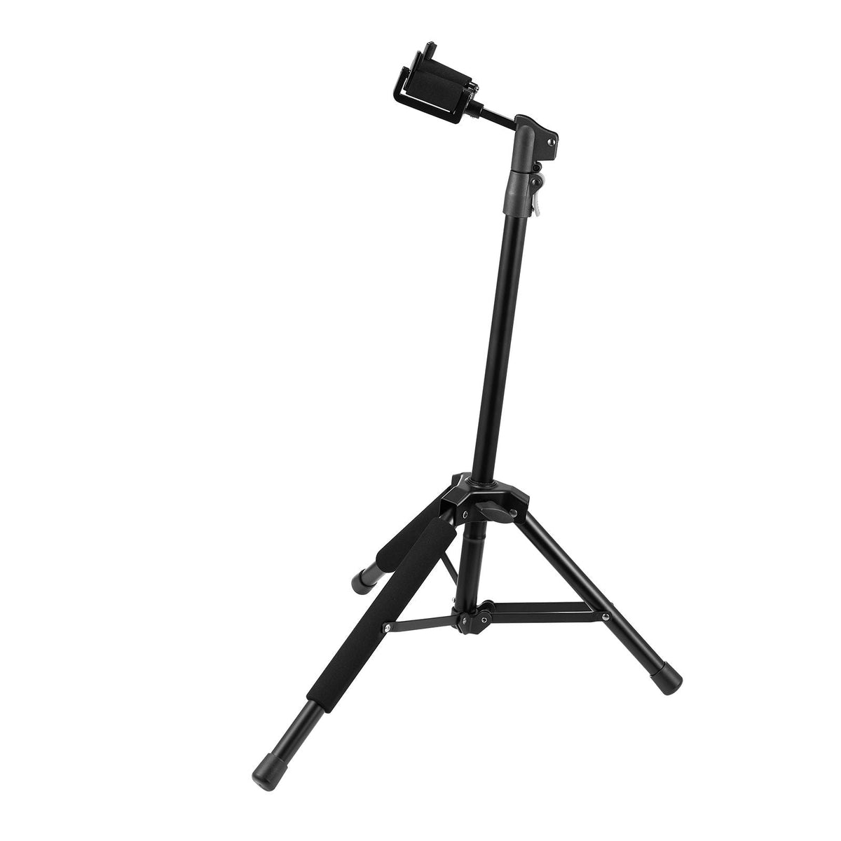 Tripod Guitar Stand, 33 lbs/15 kg Load Capacity, Floor-Standing Foldable Guitar Stand Display Rack with 35.4-47.2 in/900-1200 mm Adjustable Height, for Guitar Acoustic Electric Classical Bass