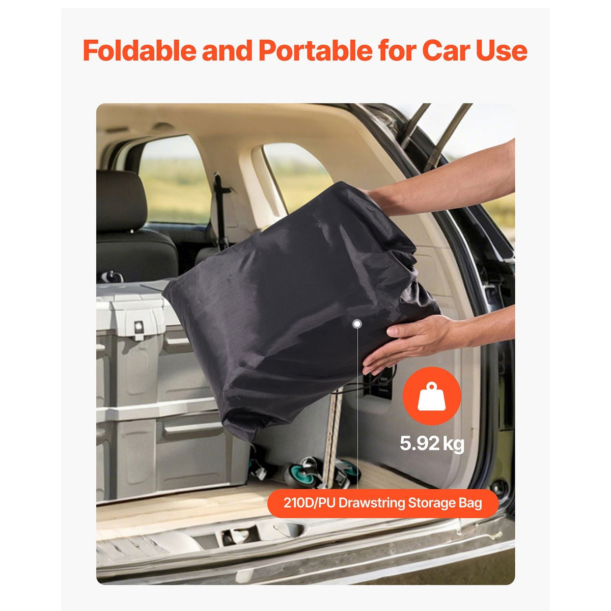 Truck Bed Cargo Bag, Waterproof 840D PVC, 51.18 x 40.16 x 21.85 in (26 Cu. ft), Heavy Duty Cargo Bag for Truck Bed with Bungee Cords, Net and Carabiners, Fits a Variety of SUV & Pickup Trucks