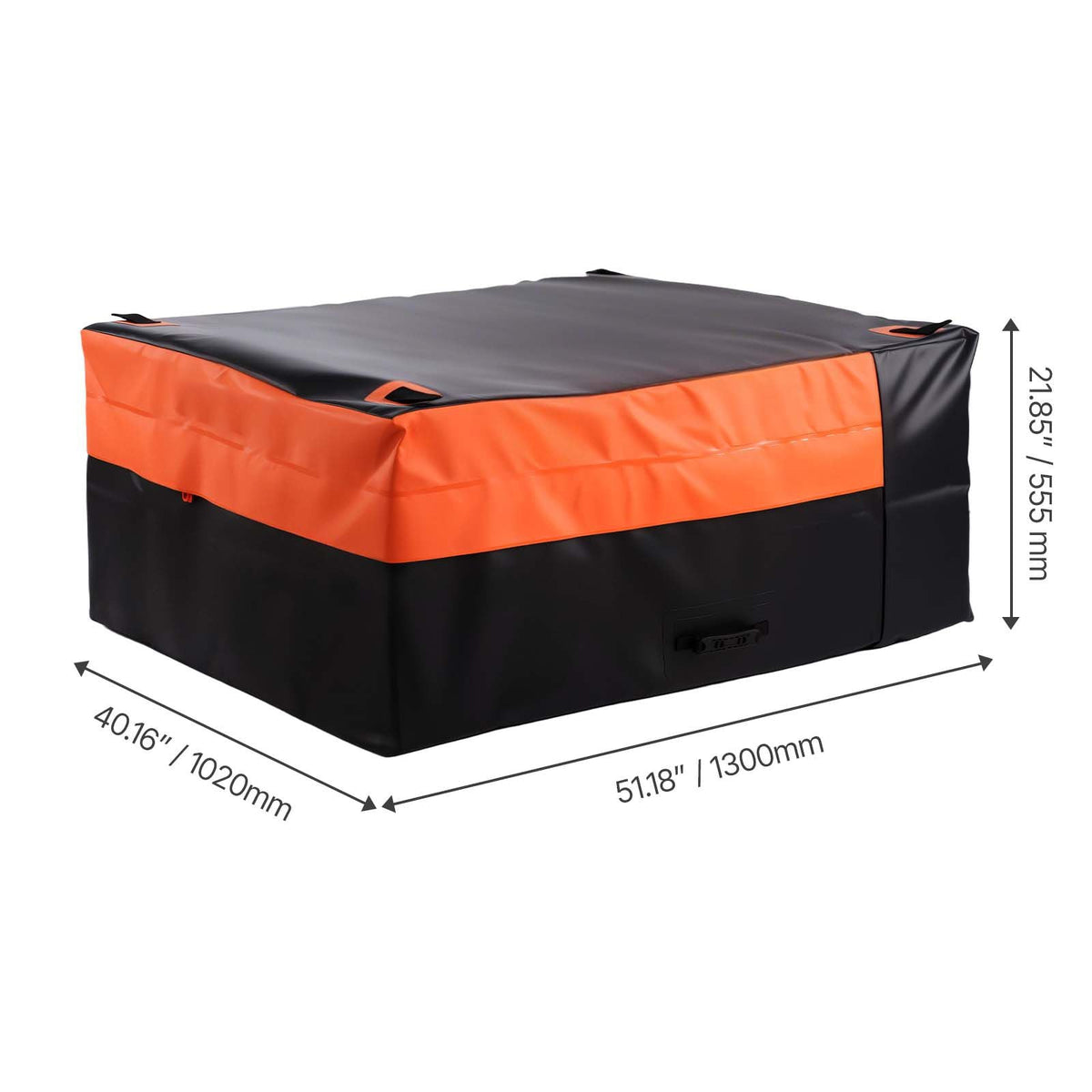 Truck Bed Cargo Bag, Waterproof 840D PVC, 51.18 x 40.16 x 21.85 in (26 Cu. ft), Heavy Duty Cargo Bag for Truck Bed with Bungee Cords, Net and Carabiners, Fits a Variety of SUV & Pickup Trucks