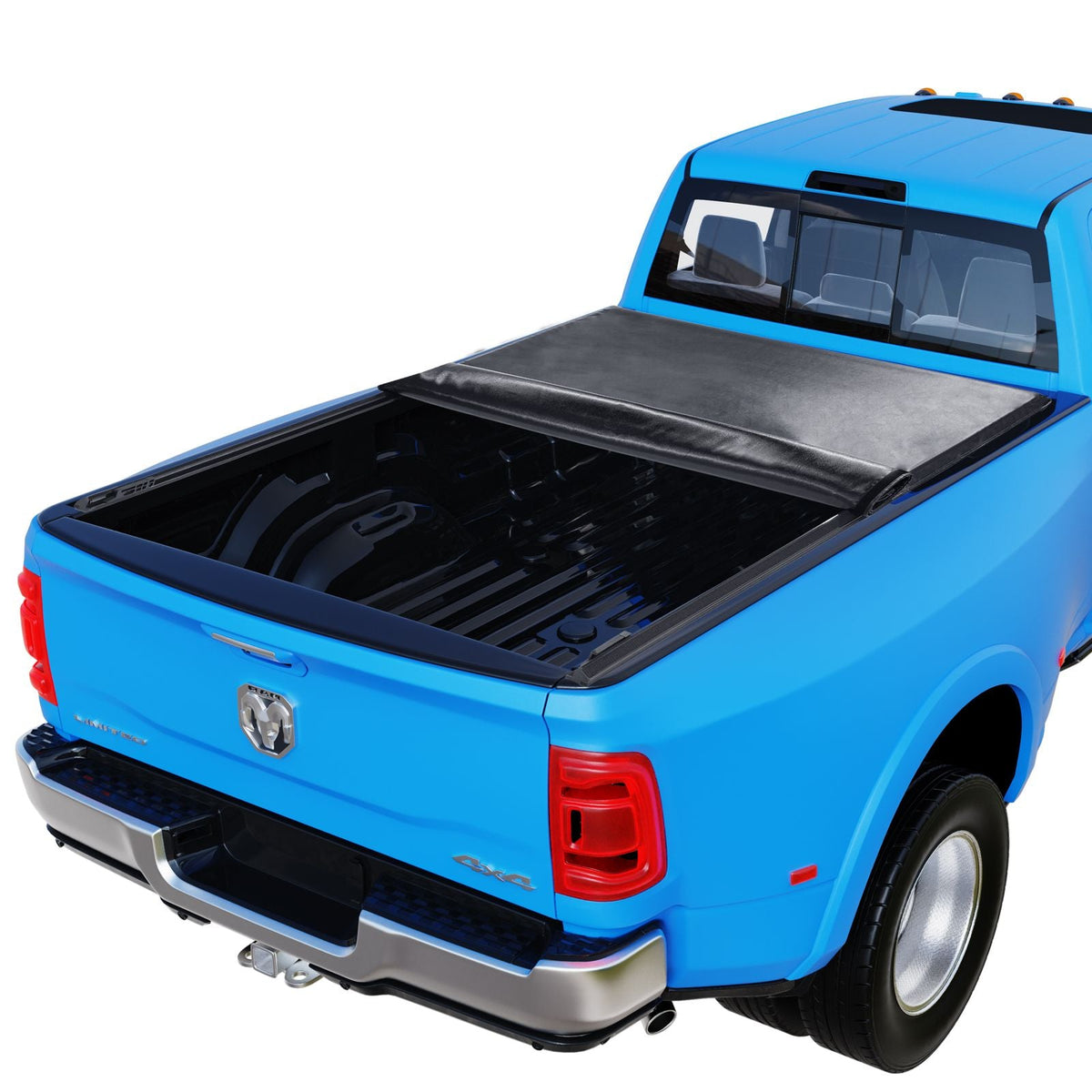Truck Bed Cover, Roll Up Truck Bed Tonneau Cover, Compatible with 2002-2018 Dodge Ram 1500, 2003-2024 2500 3500, 2019-2024 Classic, for 6.4 x 5.5 ft Bed, Soft PVC material, Roll Up Tonneau Cover