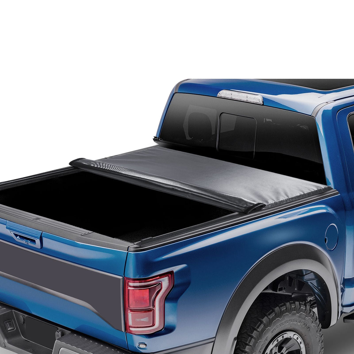Truck Bed Cover, Roll Up Truck Bed Tonneau Cover, Compatible with 2009-2024 Ford F-150 Styleside Bed, for 5.5 x 5.4 ft Bed, Soft PVC material, 100% Bed Access Roll Up Tonneau Cover