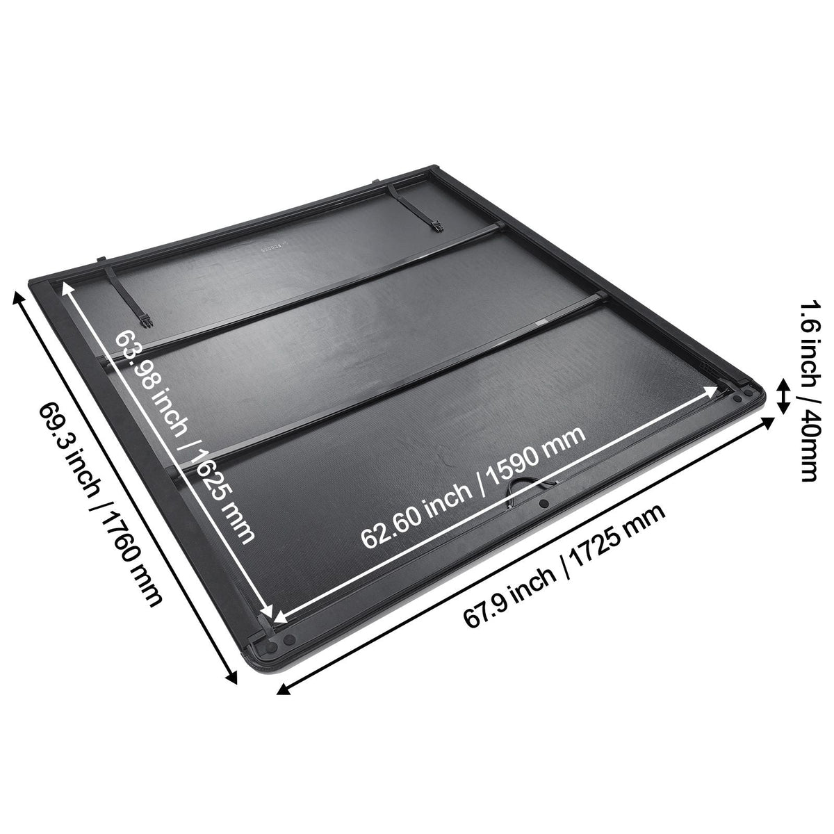Truck Bed Cover, Roll Up Truck Bed Tonneau Cover, Compatible with 2009-2024 Ford F-150 Styleside Bed, for 5.5 x 5.4 ft Bed, Soft PVC material, 100% Bed Access Roll Up Tonneau Cover