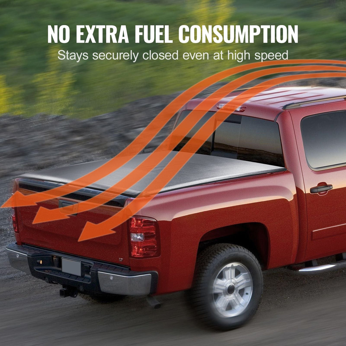 Truck Bed Cover, Roll Up Truck Bed Tonneau Cover, Compatible with 2019-2024 Chevy Silverado GMC Sierra 1500 (NOT FIT 19-24 Classic) Bed, for 5.8 x 5.3 ft Bed, Soft PVC, Roll Up Tonneau Cover