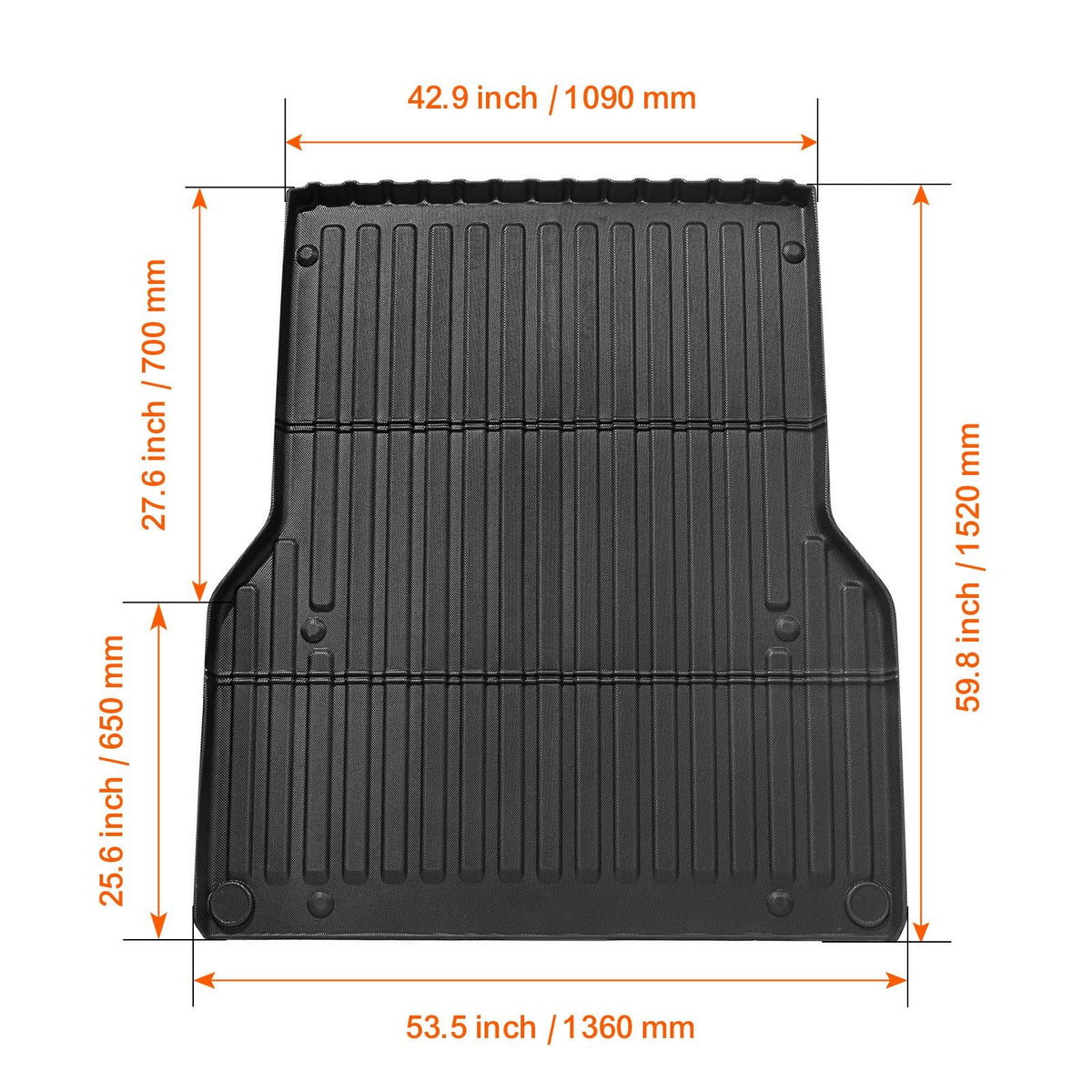 Truck Bed Mat, Compatible with 2005-2023 Toyota Tacoma, TPE Truck Bed Liner Mat Fits for 5 FT Bed, Thick and Heavy-Duty Bed Mat Car Accessories for All-Weather Protection, Prevent Slipping