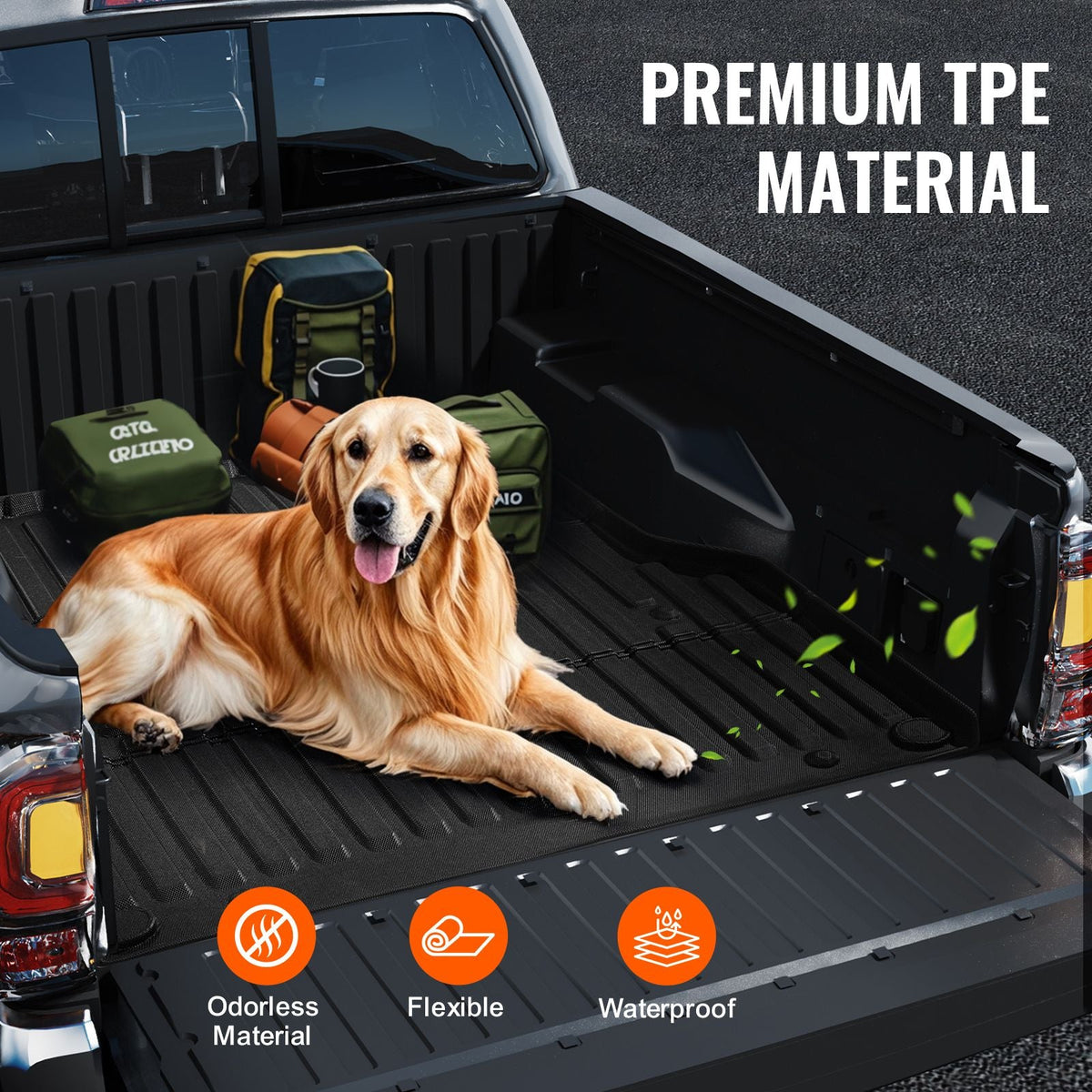 Truck Bed Mat, Compatible with 2005-2023 Toyota Tacoma, TPE Truck Bed Liner Mat Fits for 5 FT Bed, Thick and Heavy-Duty Bed Mat Car Accessories for All-Weather Protection, Prevent Slipping