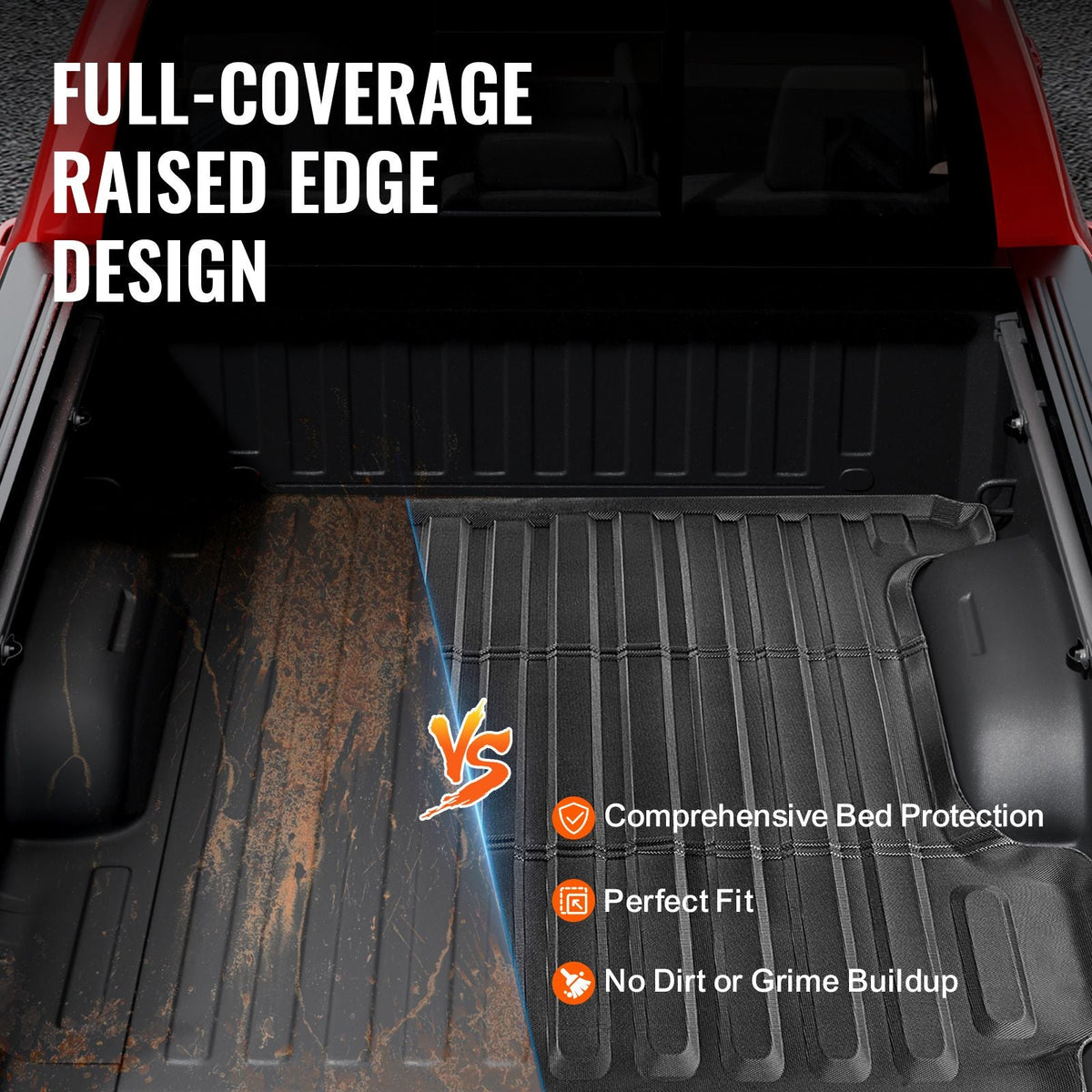 Truck Bed Mat, Compatible with 2019-2024 Dodge Ram1500, TPE Truck Bed Liner Mat Fits for 5.6 FT Bed, Thick and Heavy-Duty Bed Mat Car Accessories for All-Weather Protection, Prevent Slipping
