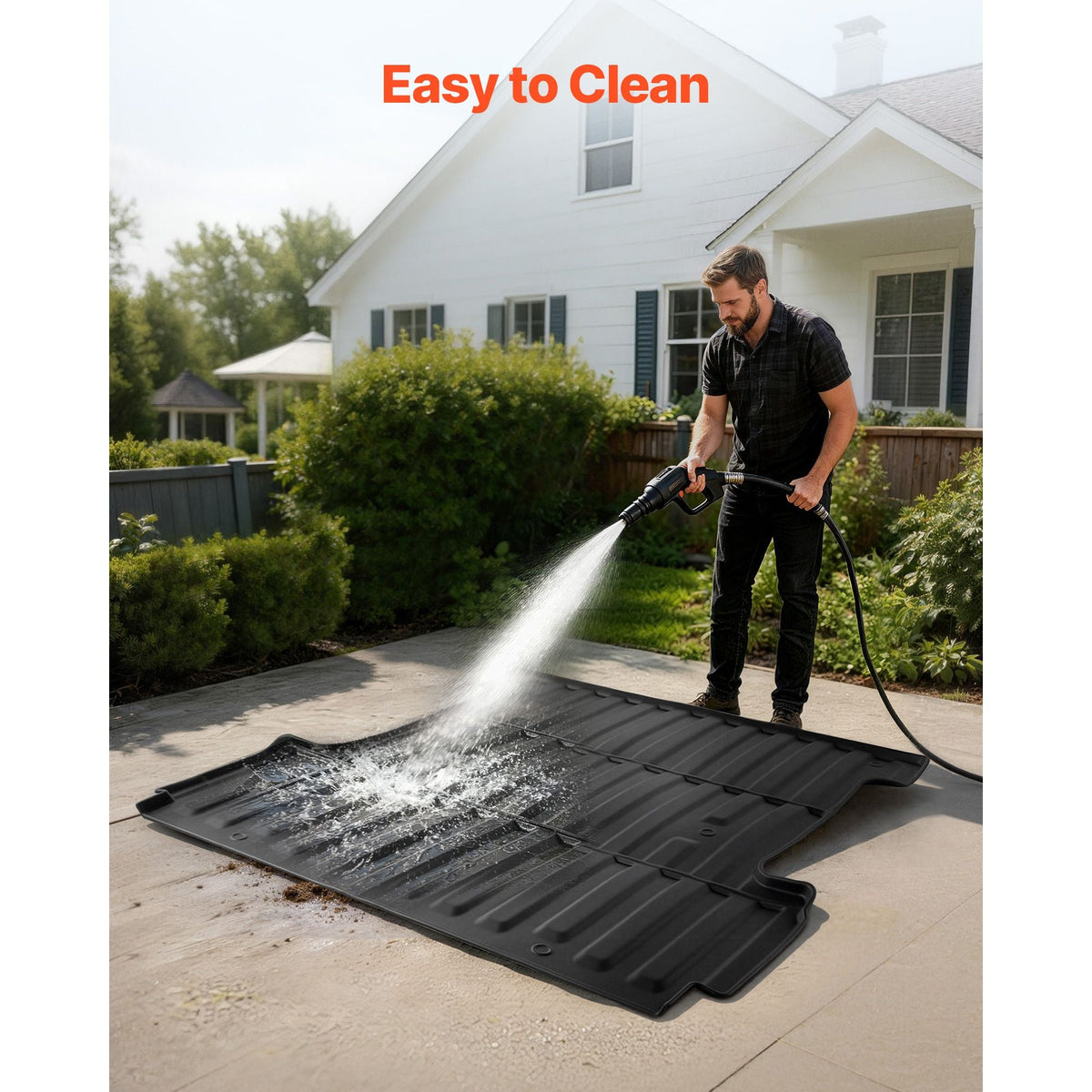 Truck Bed Mat, TPE, Compatible with 2015-2026 Ford F150 Lightning Bed, Heavy Duty Custom Fit, All Weather Protection Pickup Car Cargo Trunk Liner Replacement, for 2015-2026 Ford F150 Accessories
