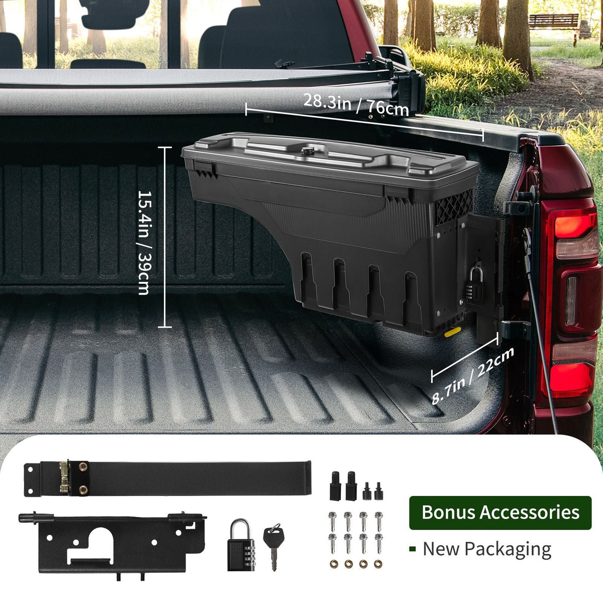 Truck Bed Storage Tool Box for Dodge Ram 1500 2019-2021 Left and Right