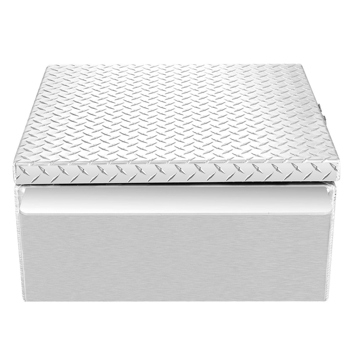 Truck Bed Tool Box, Heavy Duty Aluminum Tool Box with Diamond Plate, Storage Toolbox Chest Organizer Supports up to 220 lbs, Ideal for Pickup, Truck Bed, RV, Trailer, 30.3 x 24 x 12.2 in, Silver