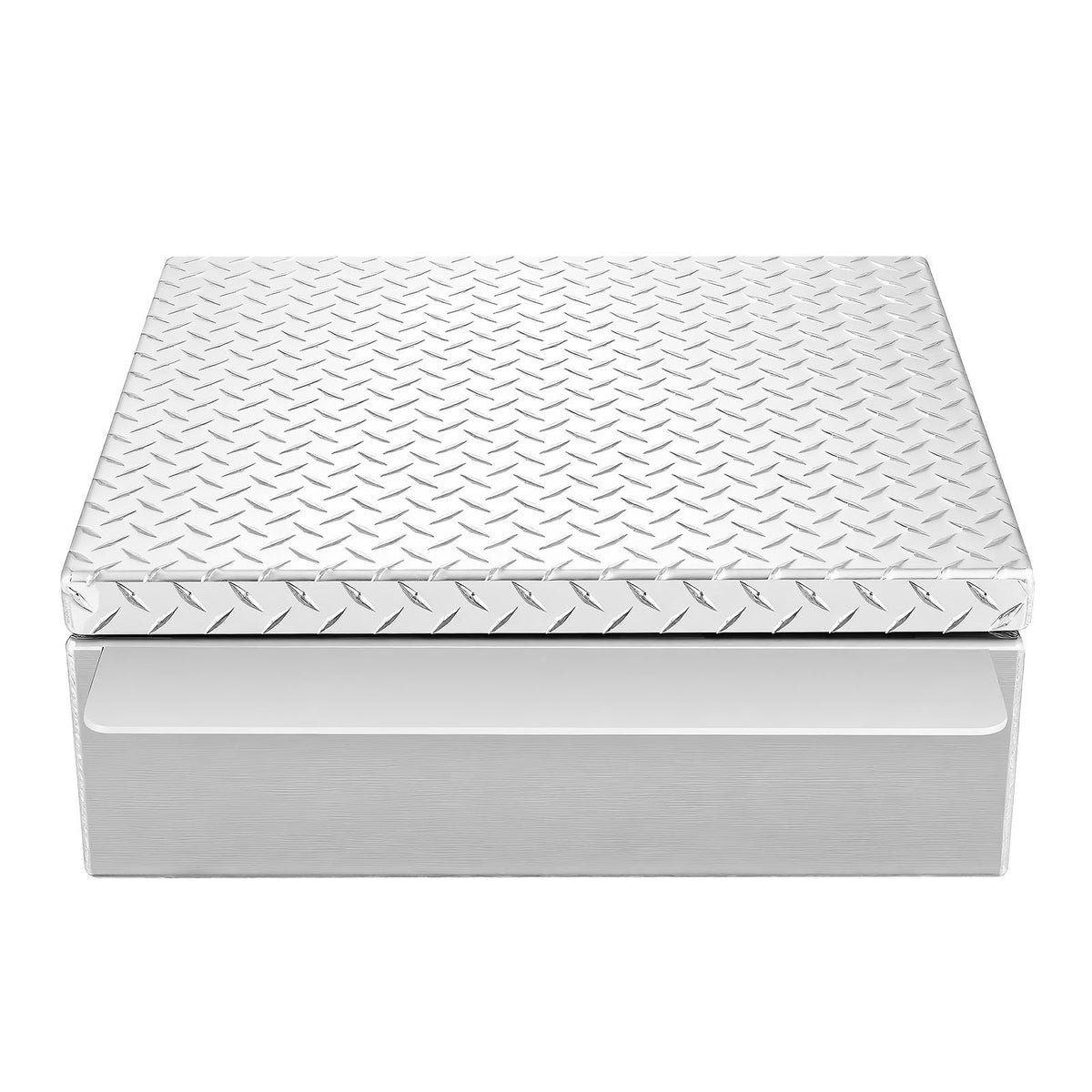Truck Bed Tool Box, Heavy Duty Aluminum Tool Box with Diamond Plate, Storage Toolbox Chest Organizer Supports up to 220 lbs, Ideal for Pickup, Truck Bed, RV, Trailer, 30.3 x 24 x 9 in, Silver