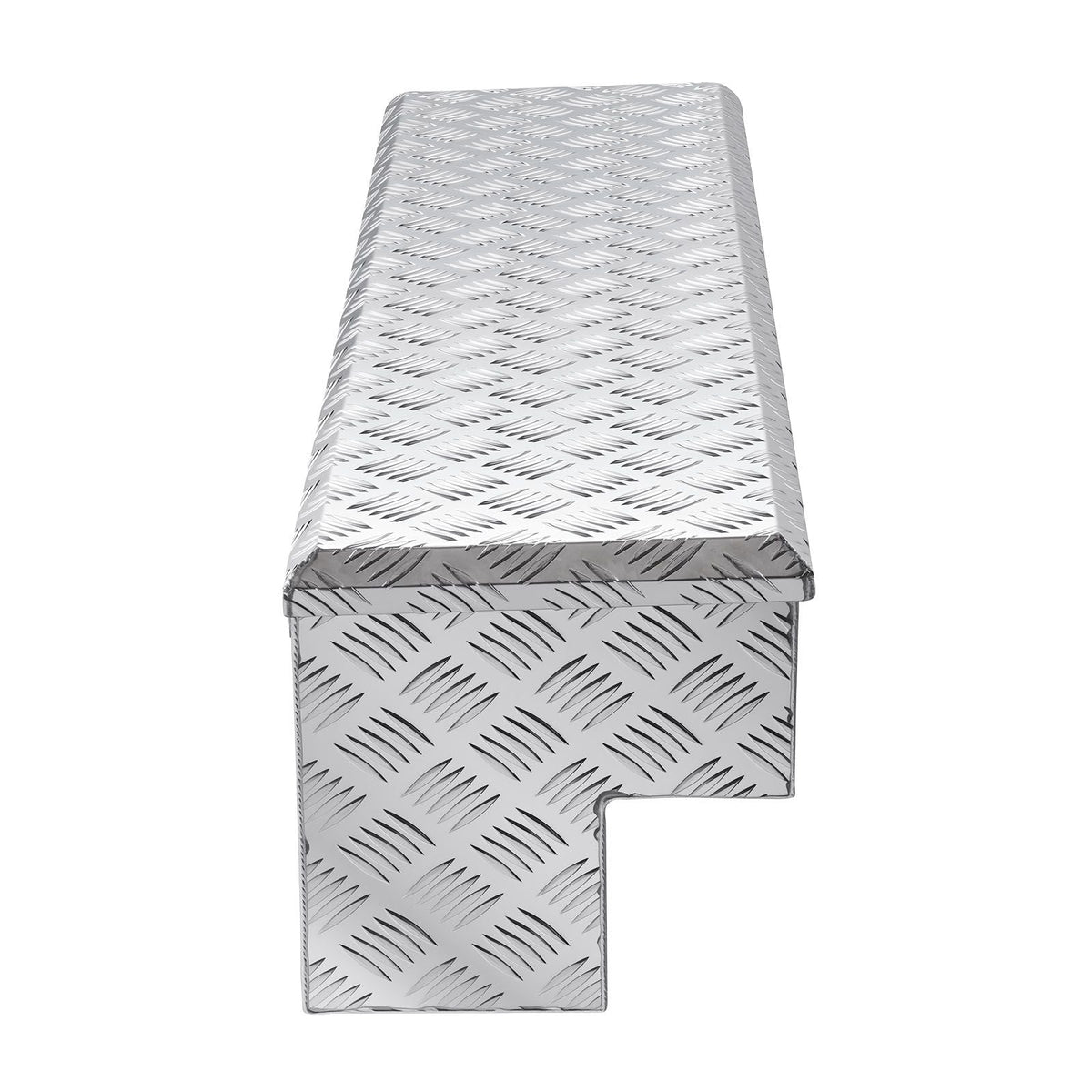 Truck Bed Tool Box, Heavy Duty Aluminum Tool Box with Tread Patterns, Storage Toolbox Chest Organizer with Lock and Key, Ideal for Pickup, Truck Bed, RV, Trailer, 48 x 13.4 x 13 in, Silver