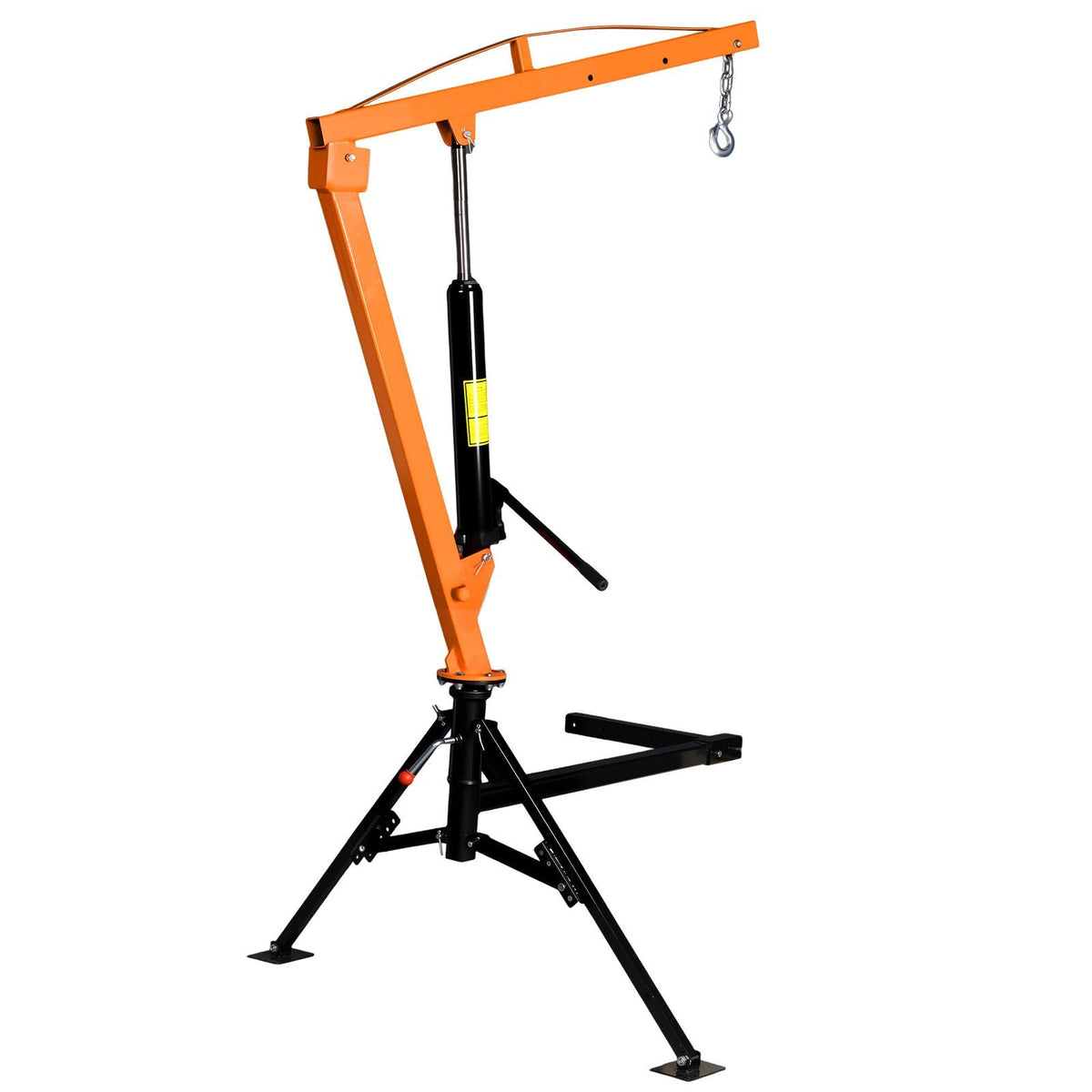 Truck Crane, 1000 lbs Pickup Hitch Crane Trailer Hitch Mounted, Manual Hydraulic with 8T Hydraulic Jack, 360° Rotating Telescopic Boom,Foldable Truck Bed Jib for Machine Lumber Equipment Lifting