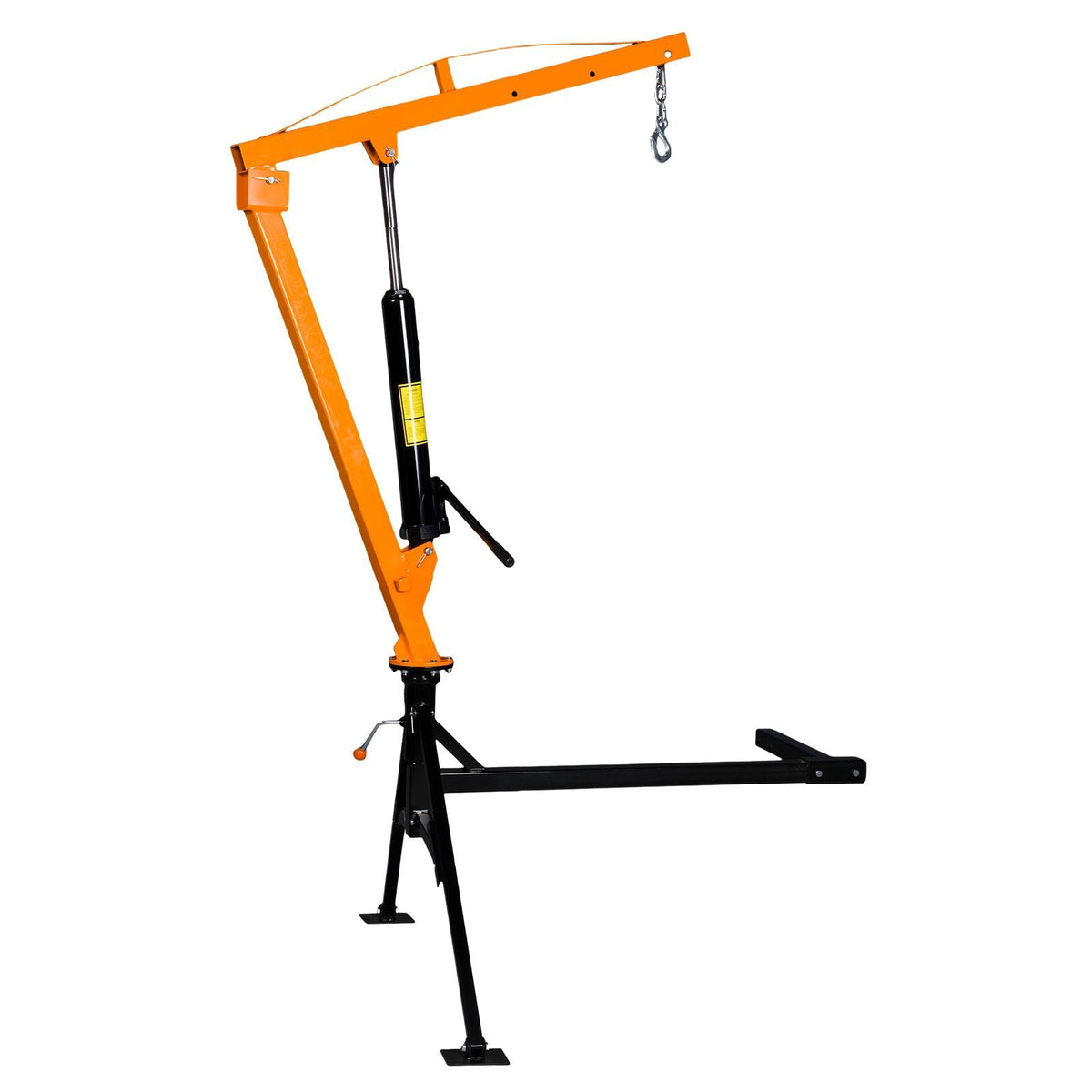 Truck Crane, 1000 lbs Pickup Hitch Crane Trailer Hitch Mounted, Manual Hydraulic with 8T Hydraulic Jack, 360° Rotating Telescopic Boom,Foldable Truck Bed Jib for Machine Lumber Equipment Lifting