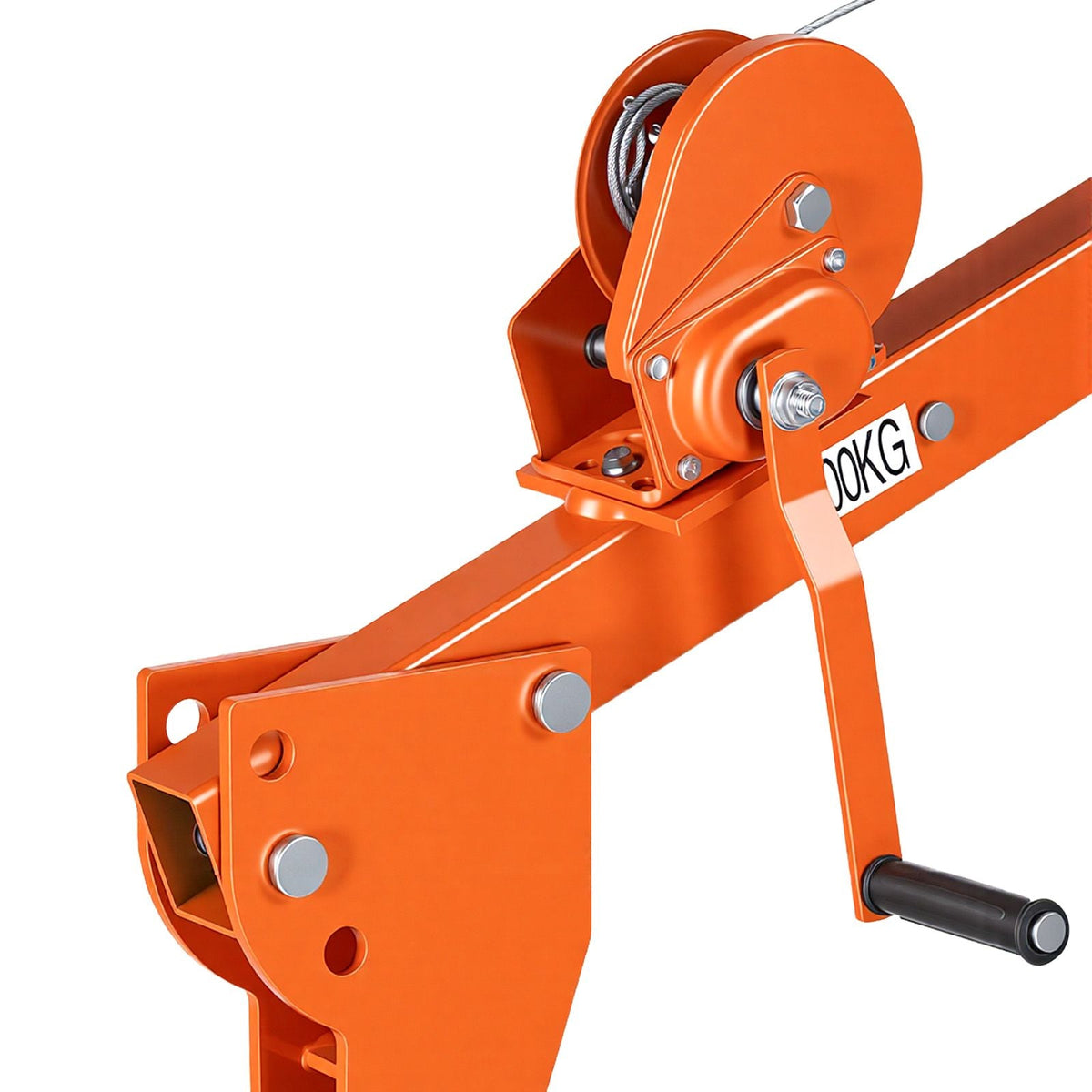 Truck Crane, 1100 lbs Manual Pickup Truck Crane with Hand Winch, 360° Rotating Telescopic Boom, Premium Galvanized Steel, Foldable Pickup Bed Jib for Machine Lumber Attic Heavy Load Lifting