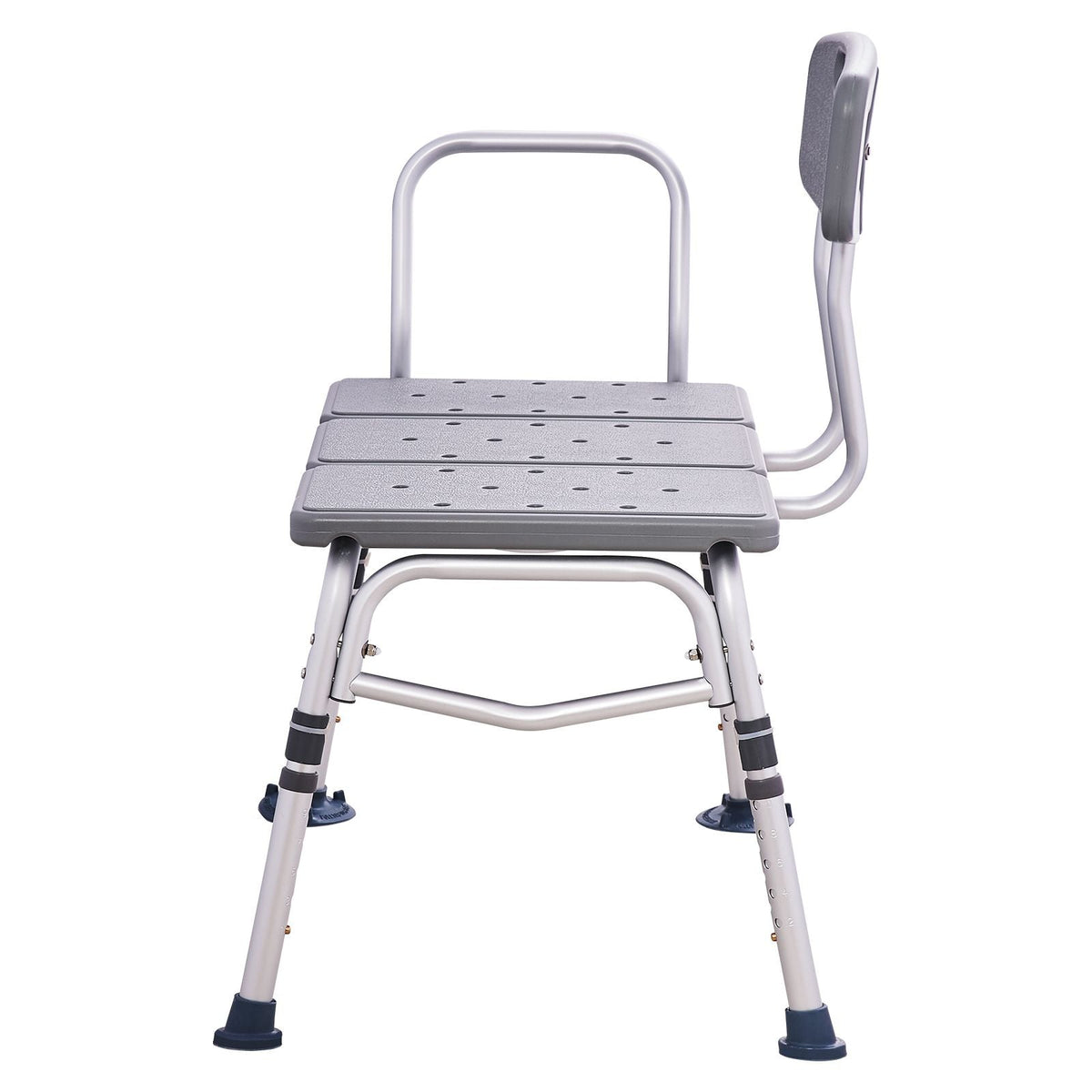 Tub Transfer Bench for Bathtub, Adjustable Shower Seats for Adults, Lightweight Shower Bench for Elderly and Disabled, Non-Slip Bath Seats with Armrest and Reversible Backrest, 400lbs Capacity