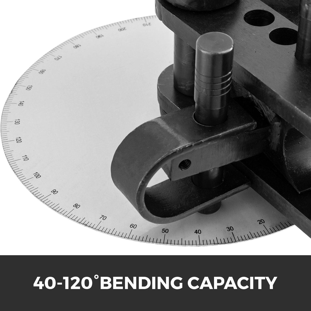 Tube Bender Max Bending Degree 240°, 1"-1.75" Bending Capacity Heavy Duty Metal Pipe and Tube Notcher With 3 Dies, Metal Working Tools and Equipment Tube Pedestal Bender