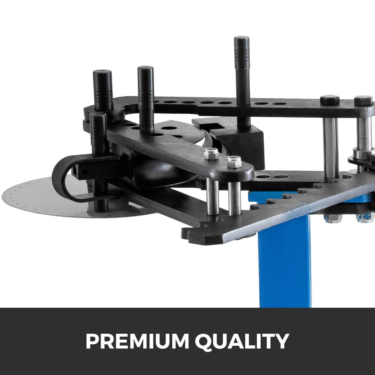 Tube Bender Max Bending Degree 240°, 1"-1.75" Bending Capacity Heavy Duty Metal Pipe and Tube Notcher With 3 Dies, Metal Working Tools and Equipment Tube Pedestal Bender