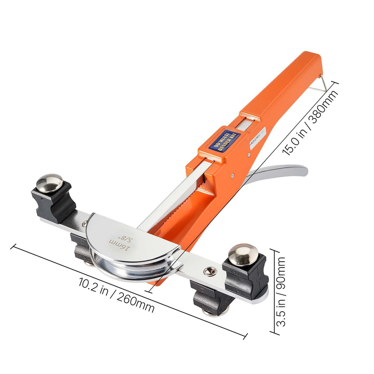 Tubing Bender Kit, 1/4 to 7/8 Inch, Compact Ratcheting Tube Pipe Bender, Forward/Reverse Hand Bending Tool, with 7 Aluminium Alloy Dies, for Copper HVAC Air Conditioning Refrigeration Repair