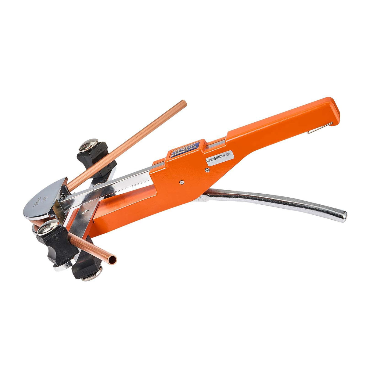 Tubing Bender Kit, 1/4 to 7/8 Inch, Compact Ratcheting Tube Pipe Bender, Ratchet Hand Bending Tool, with 7 Aluminium Alloy Dies, HVAC Tools, for Copper Aluminum HVAC Refrigeration Maintenance
