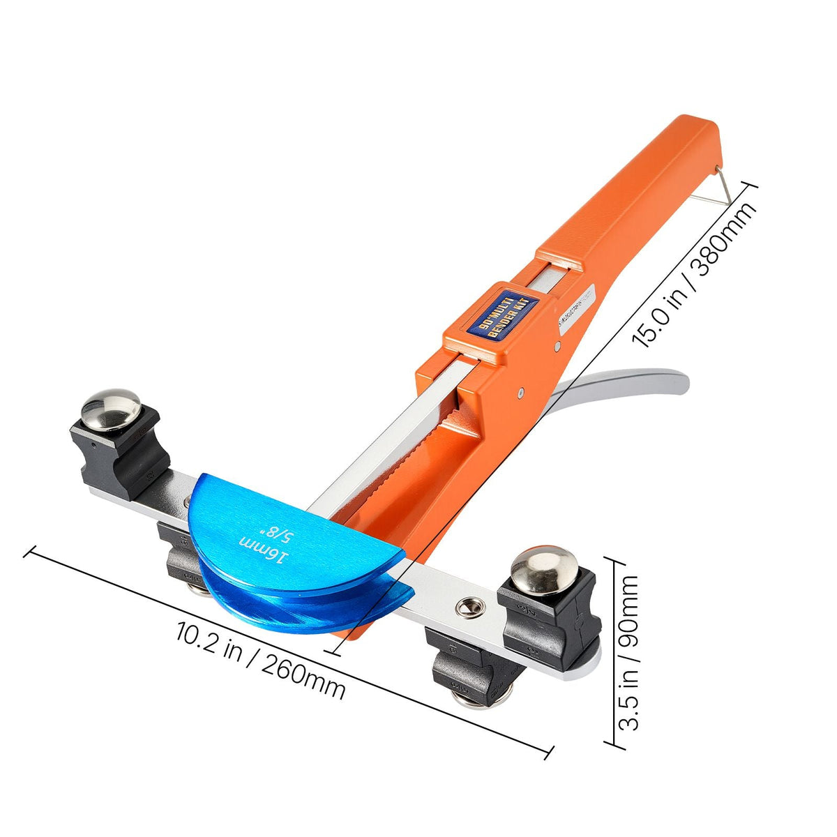 Tubing Bender Kit, 1/4 to 7/8 Inch, Compact Ratcheting Tube Pipe Bender, Ratchet Hand Bending Tool, with 7 Color Aluminium Alloy Dies, HVAC Tools, for Copper HVAC Air Conditioning Refrigeration