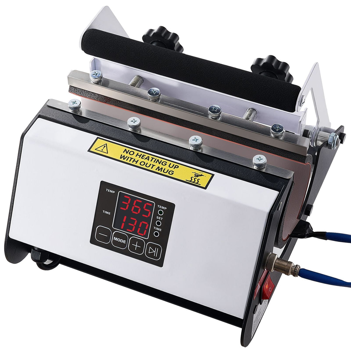 Tumbler Heat Press Machine, 11-30 oz Mug Press, Fast and Even Heating, with Tape and Gloves, Easy Temp and Time Setting, Heat Transfer for Sublimation Tumblers, Cups, Mugs, Black and White