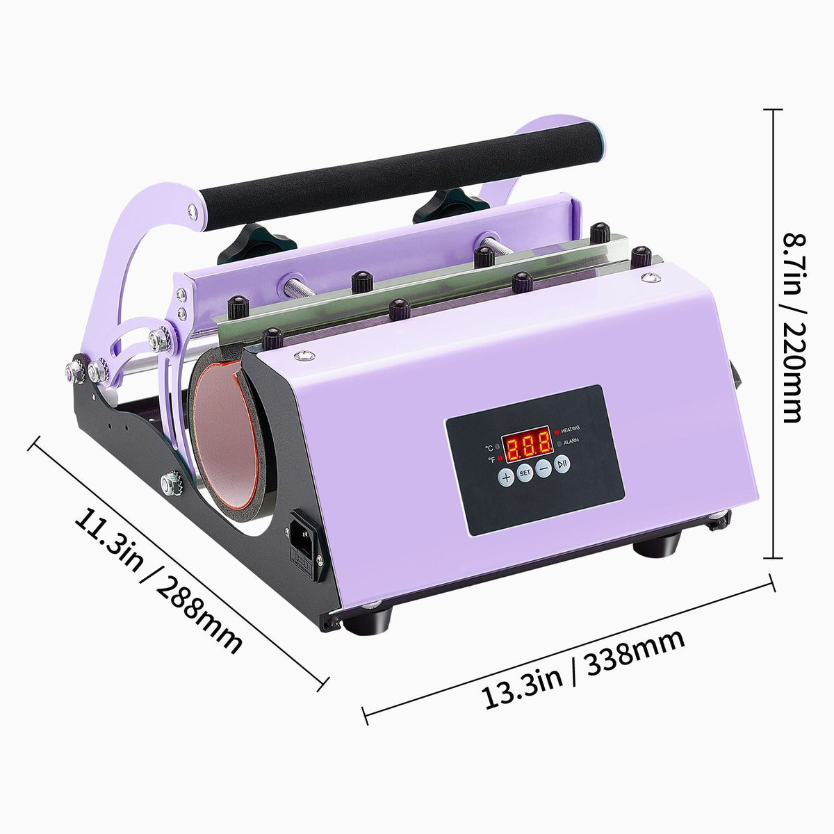 Tumbler Heat Press Machine, 11-30oz Mug Press, Heat Up Fast and Even, Tumbler Press with Sublimation Paper, Tape and Gloves, Temp and Time Setting, for Sublimation Tumblers, Cups, Mugs, Purple