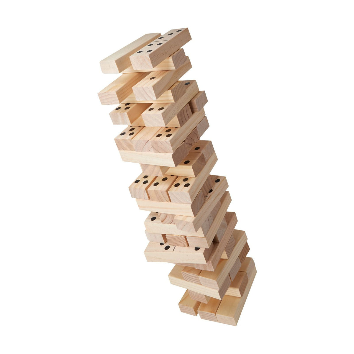 Tumbling Timber Toy, 54 Blocks Medium Tumble Tower Blocks Game, Pine Wood Tumbling Tower Game with Carry Bag and Scoreboard, Wooden Stacking Game, Tumble Tower Family Games for Indoor/Outdoor